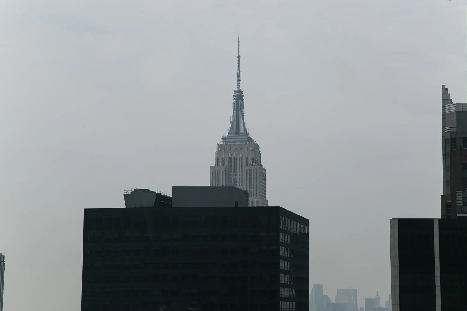 The view Warhol and Mekas had of the Empire State Building in 1963 is obscured today by newer construction.