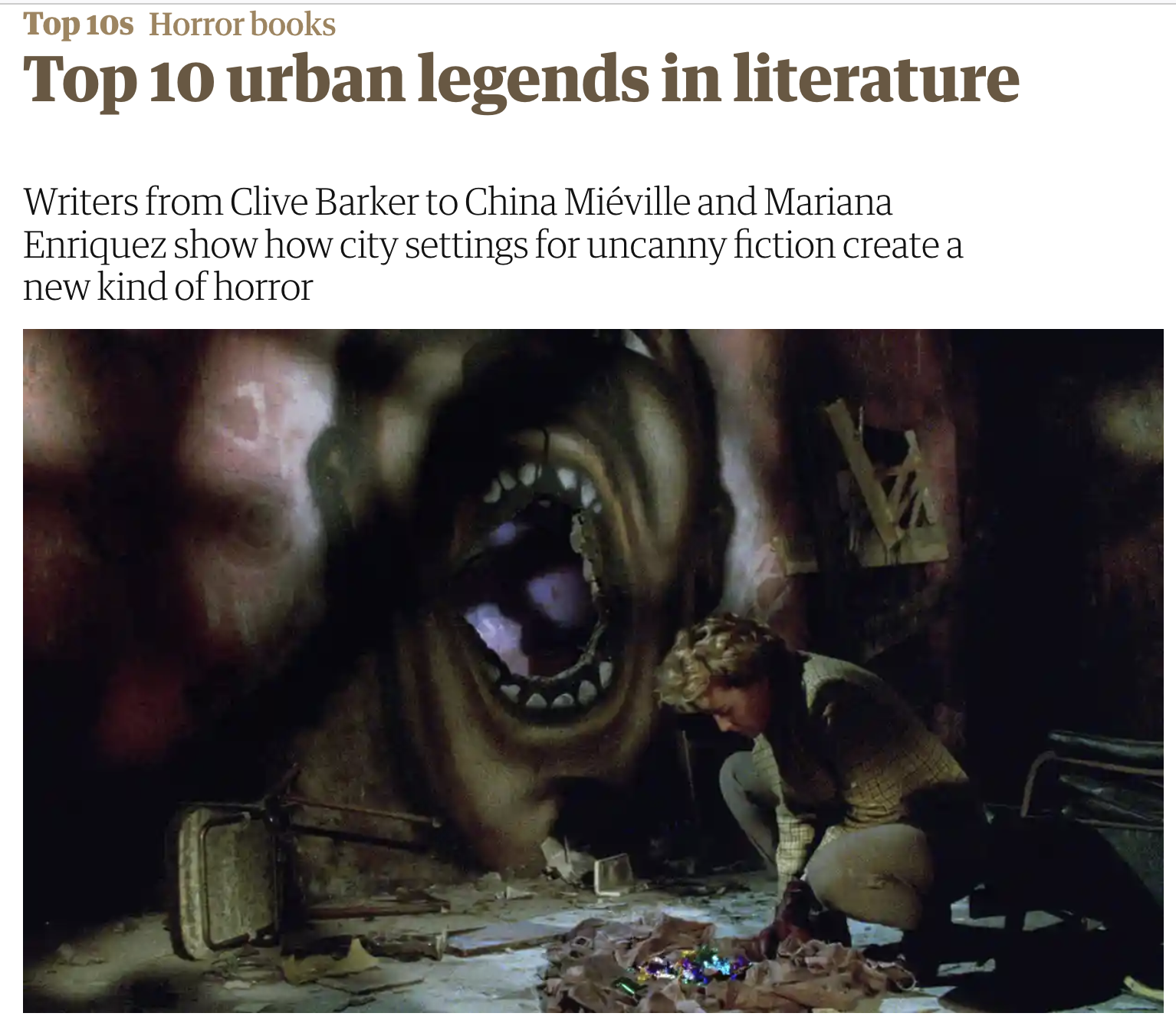 Frustration film Behandling Top 10 urban legends in literature — New Lexicons