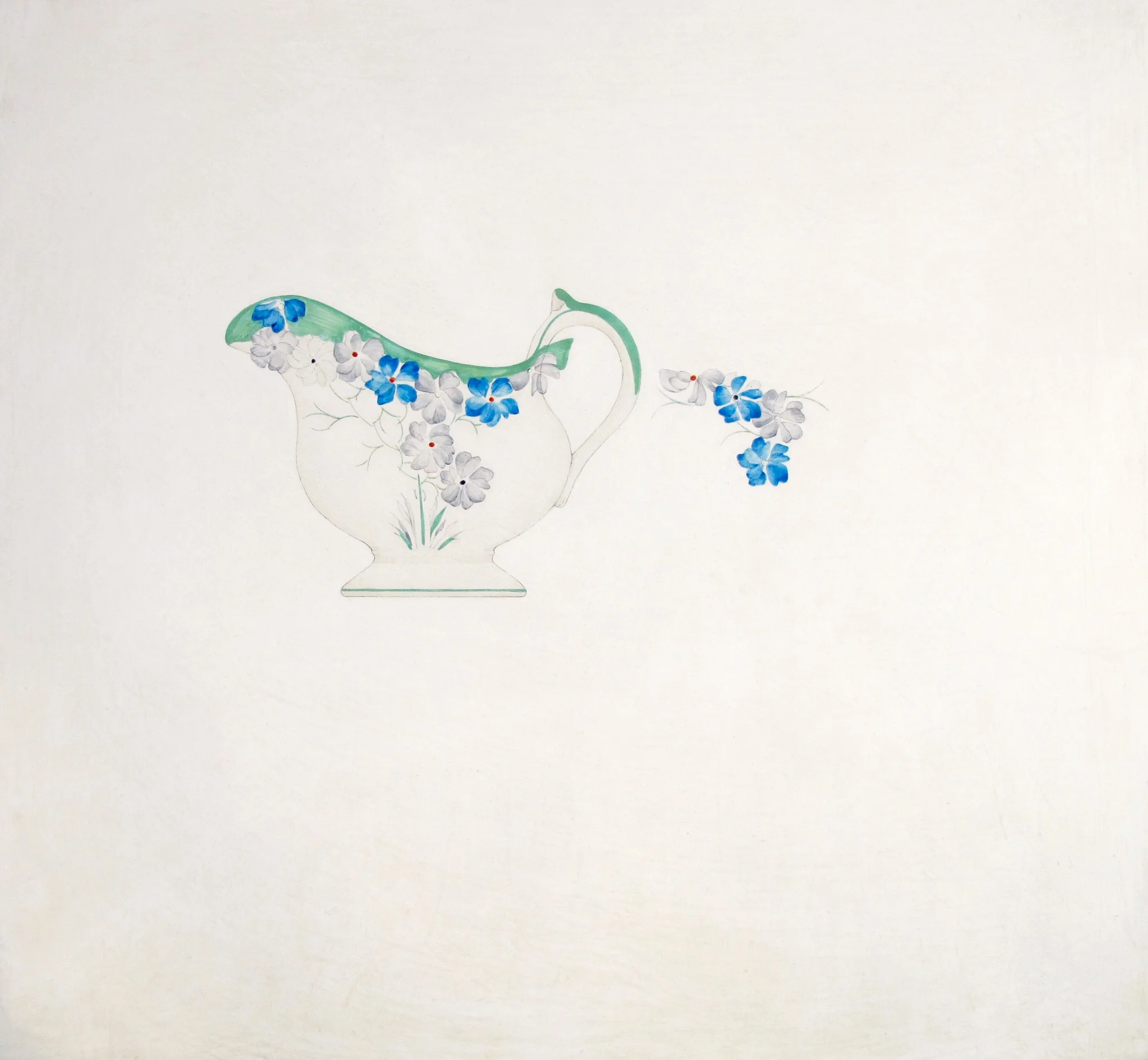 Jug - British Anchor Pottery Acrylic and Pencil on Gesso Panel 20'' X 21.5''