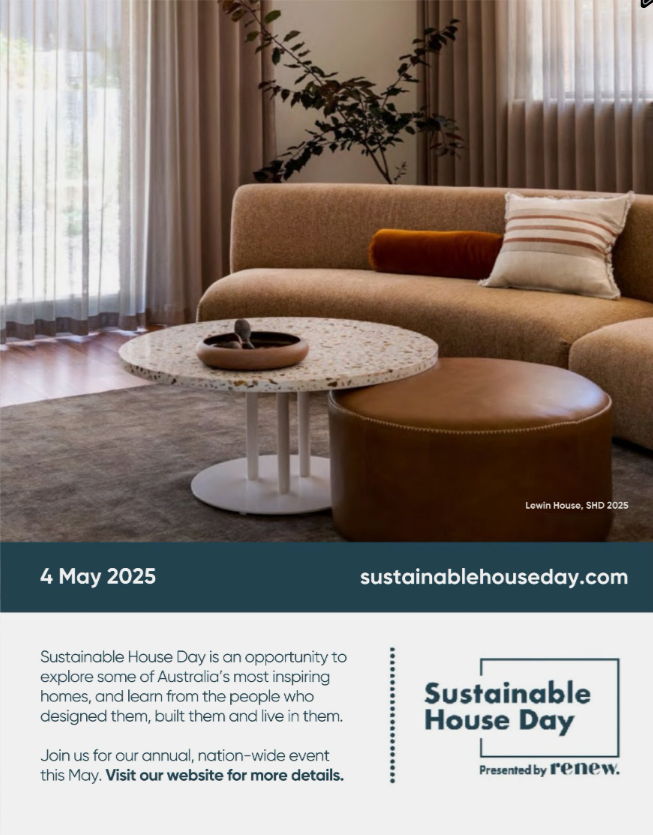adela design was chosen to headline sustainable house day for sanctuary magazine 2025