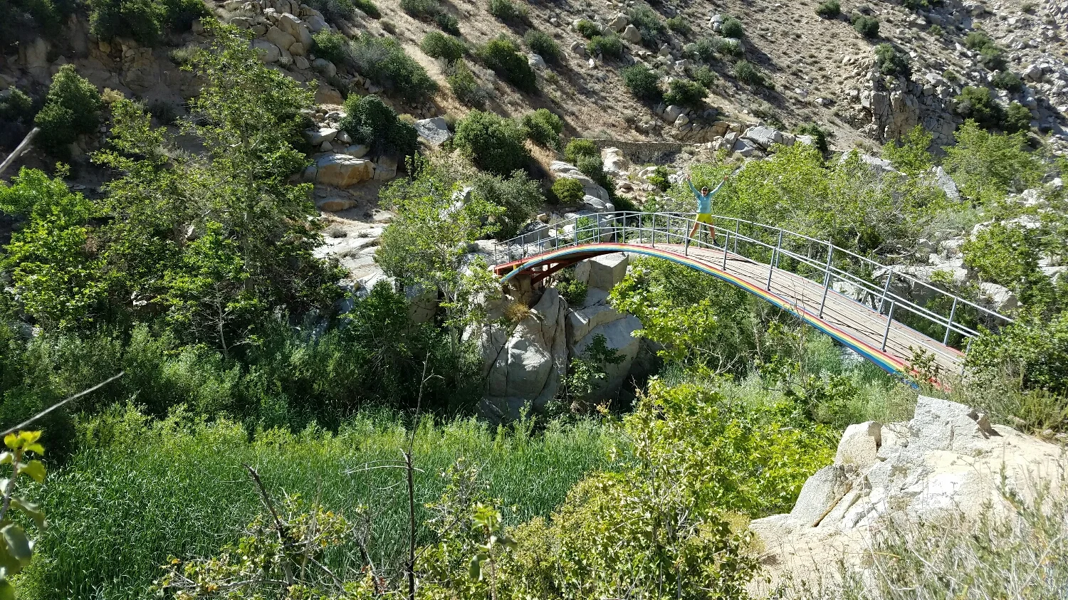 The rainbow bridge. Took me a few attempts to get the shot but with the help of my tripod and camera timer, I got it!