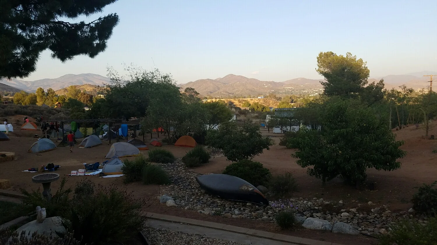 Tent city at The Saufley's!