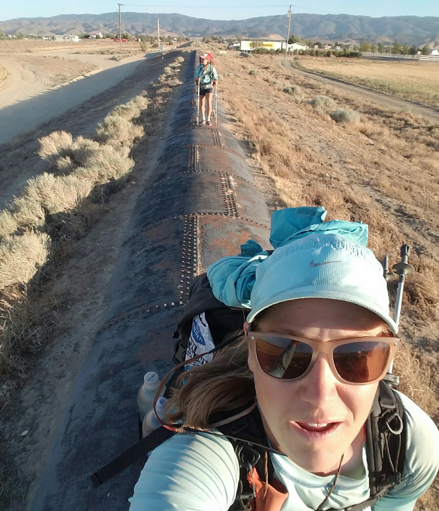 Walking on top of the LA aqueduct!