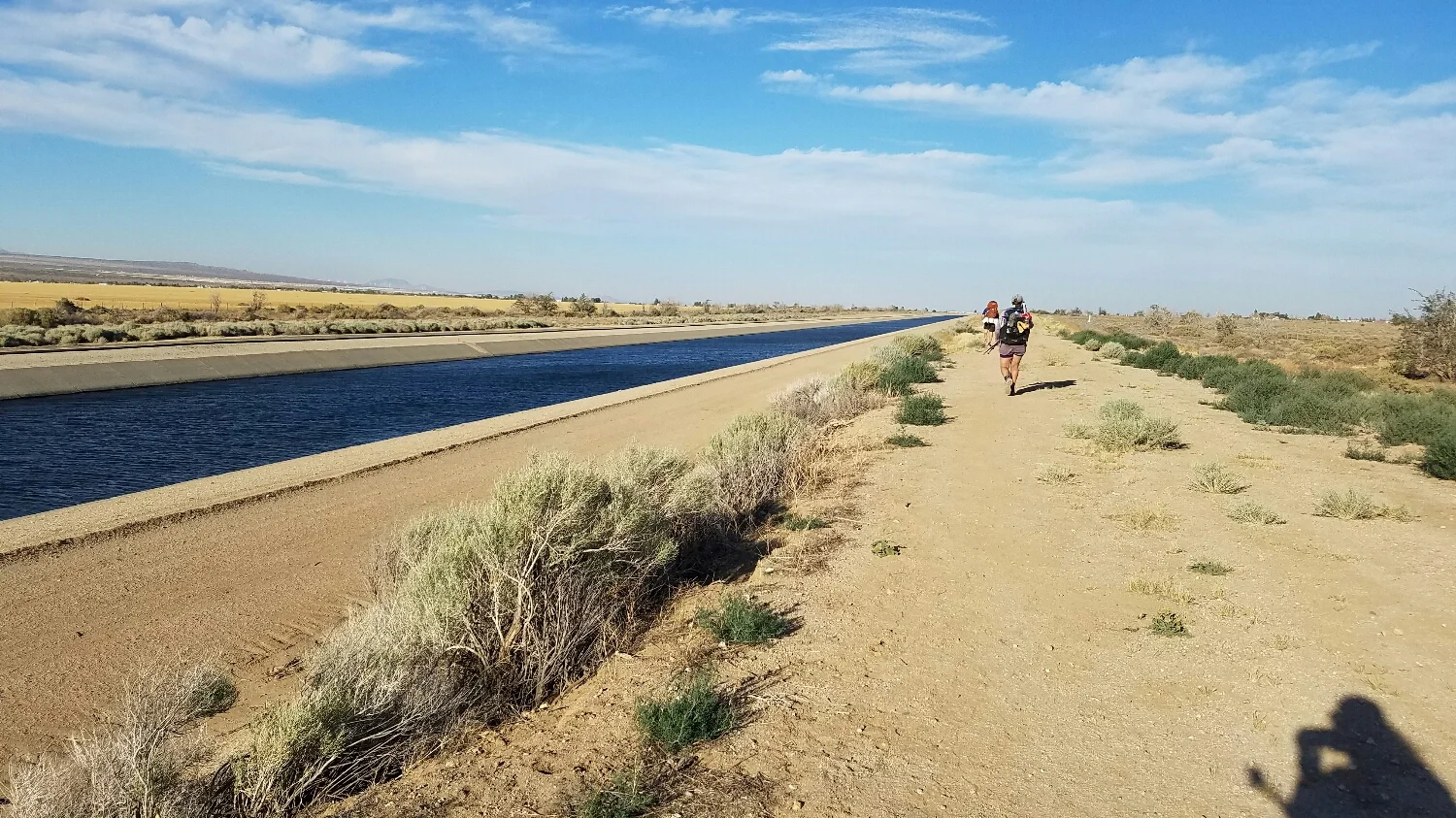 walking along the LA aqueduct!