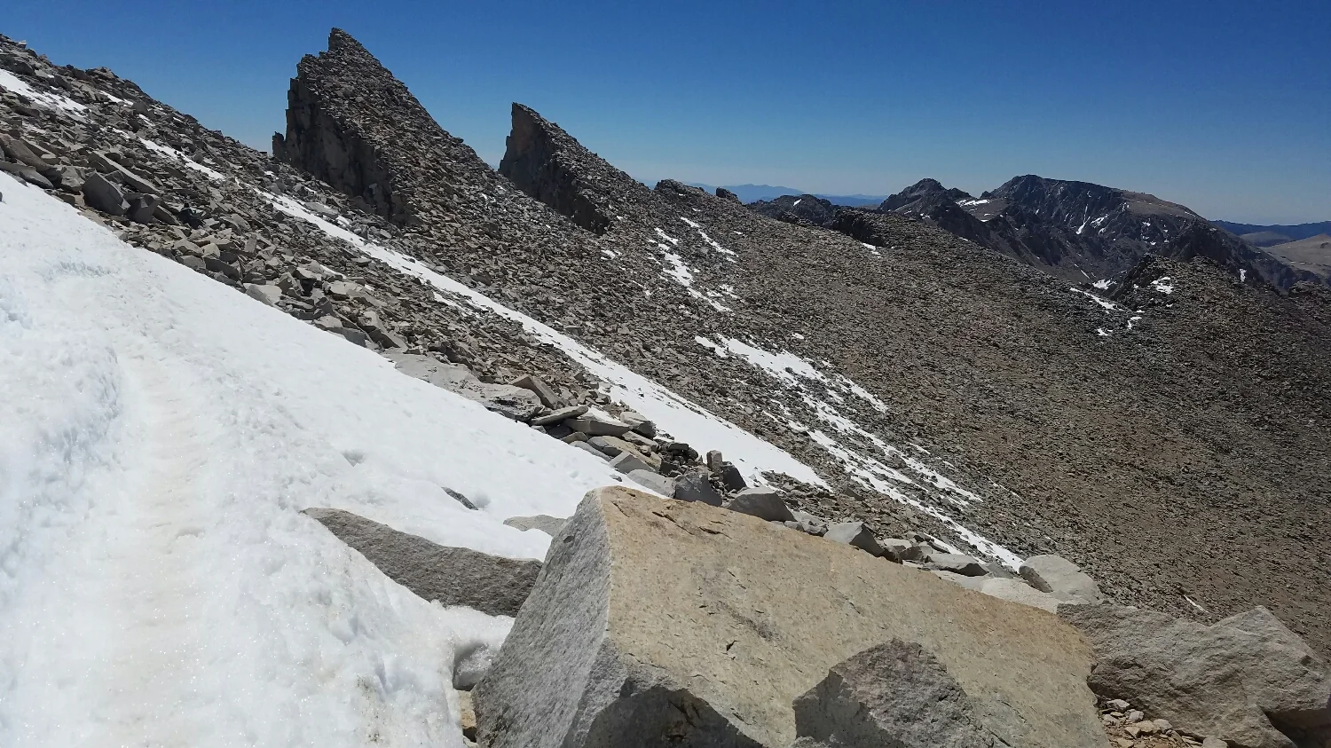 some of the trail still had snow on it, not so much fun in the dark. 
