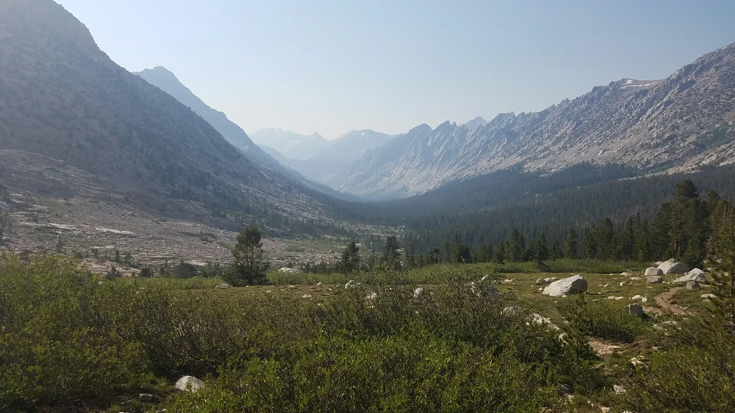part of the haze is from the Lake Isabella forest fire. 