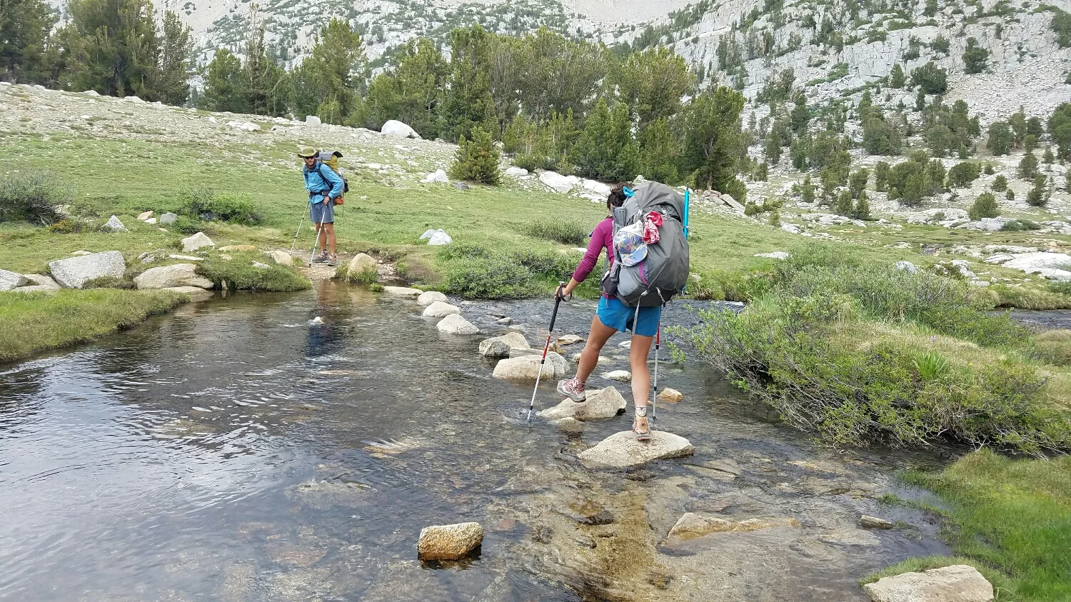 it's so nice when we can rock hop a stream instead of ford through it in our shoes!