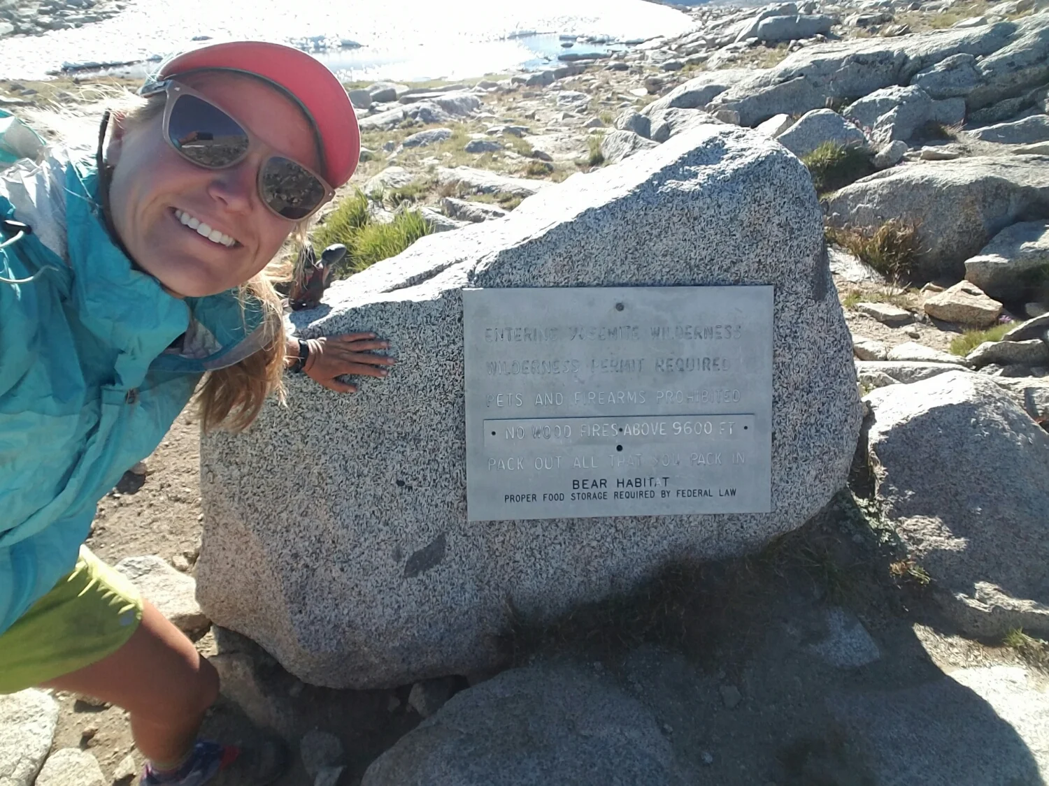 entering Yosemite Wilderness at the top of Donahue Pass!