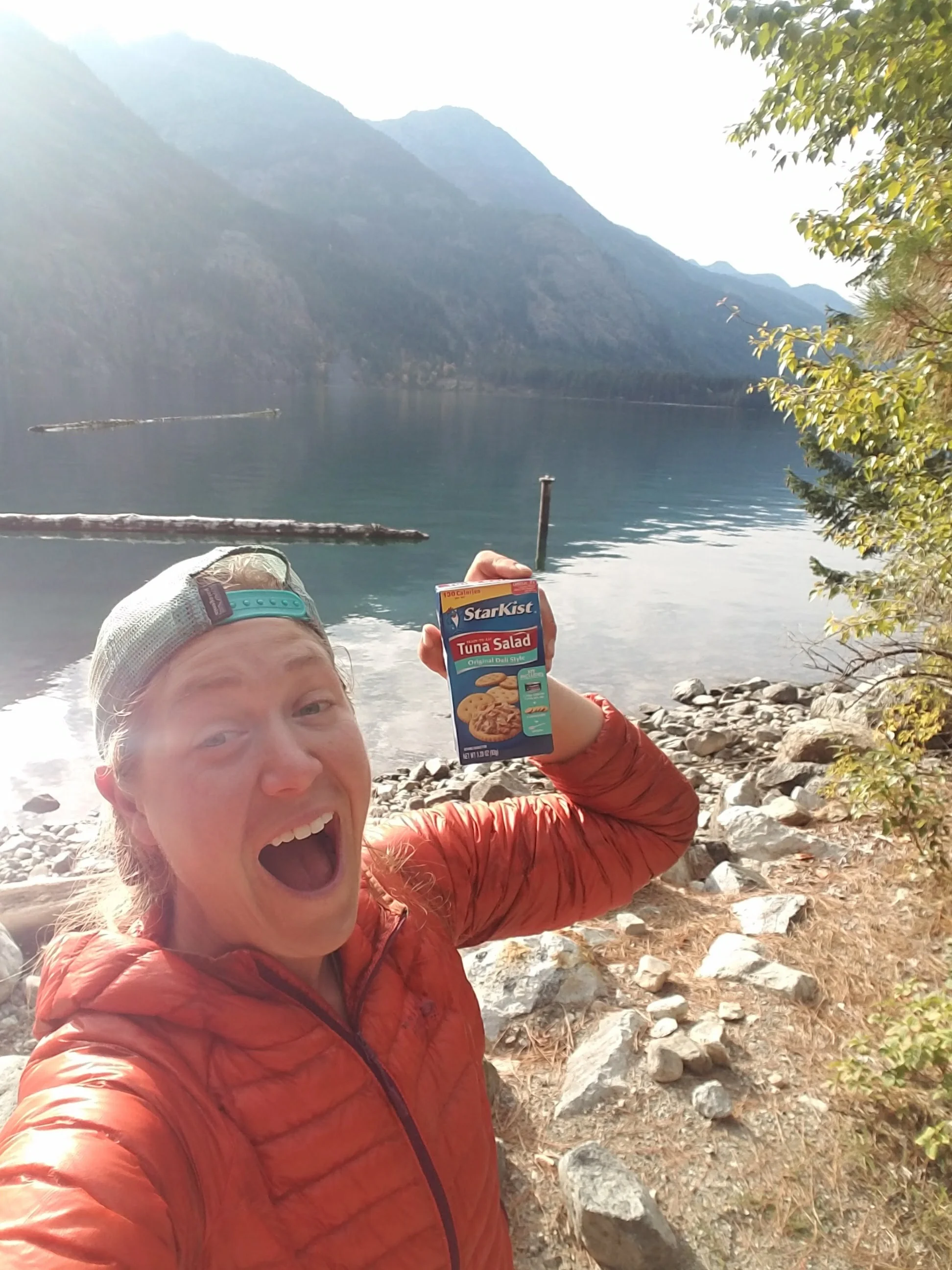 Tuna salad and crackers! Perfect for lunches on trail!