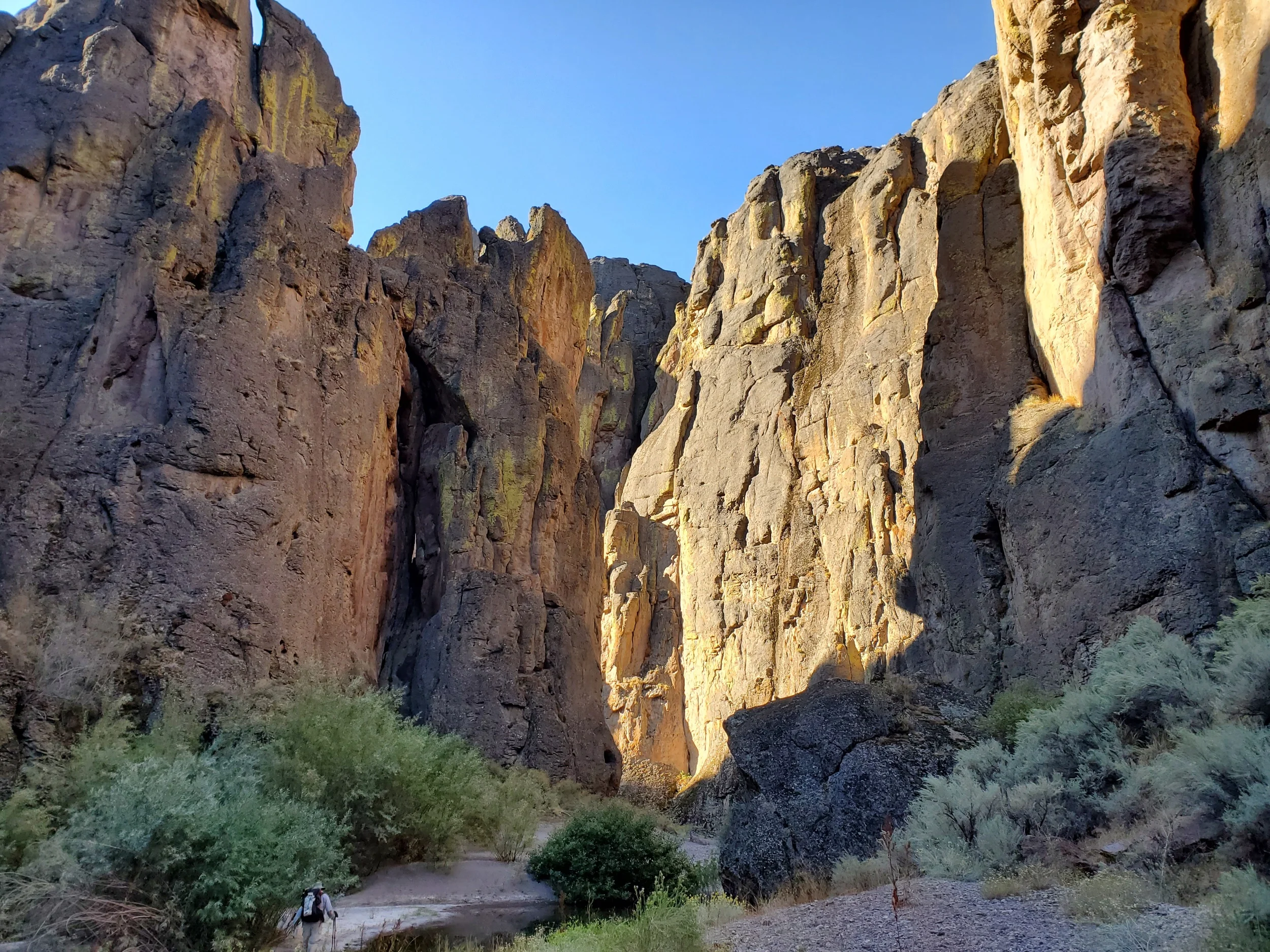 The dramatic canyon walls
