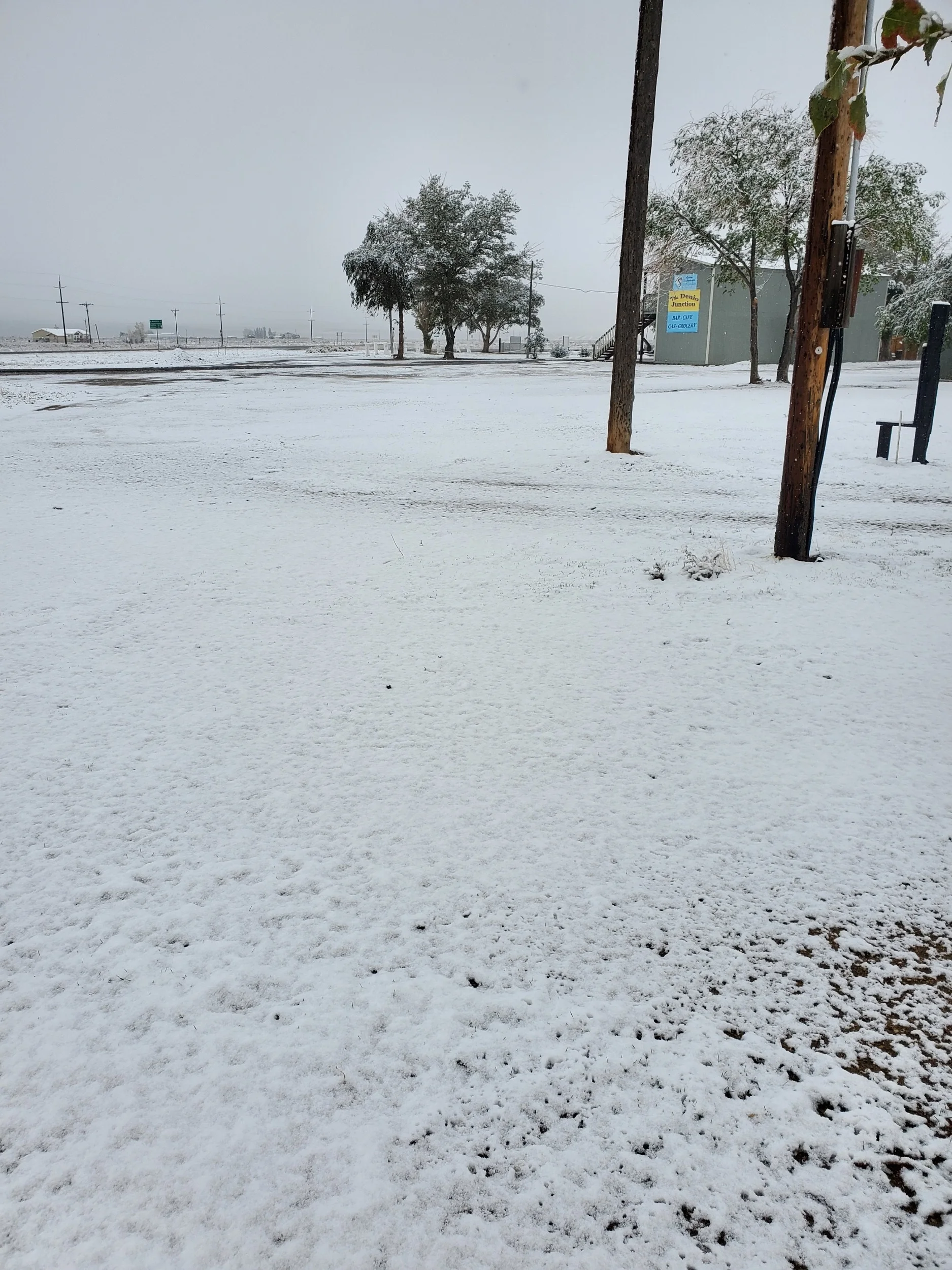 Waking up to snow, we decided to take the day off to give time to it to melt.