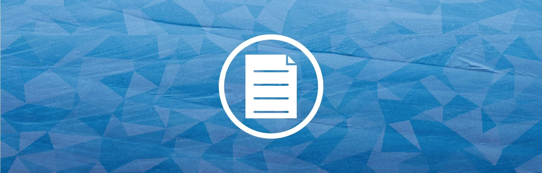 Document icon on a blue pattern background.