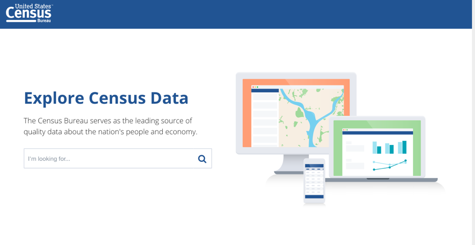 Census’ new website currently in beta release. There is no guidance on what data is available.