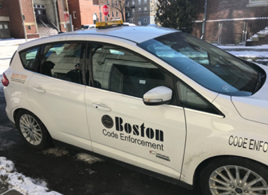 Above: Our team accompanied Code Enforcement officers to see the ticketing process firsthand.