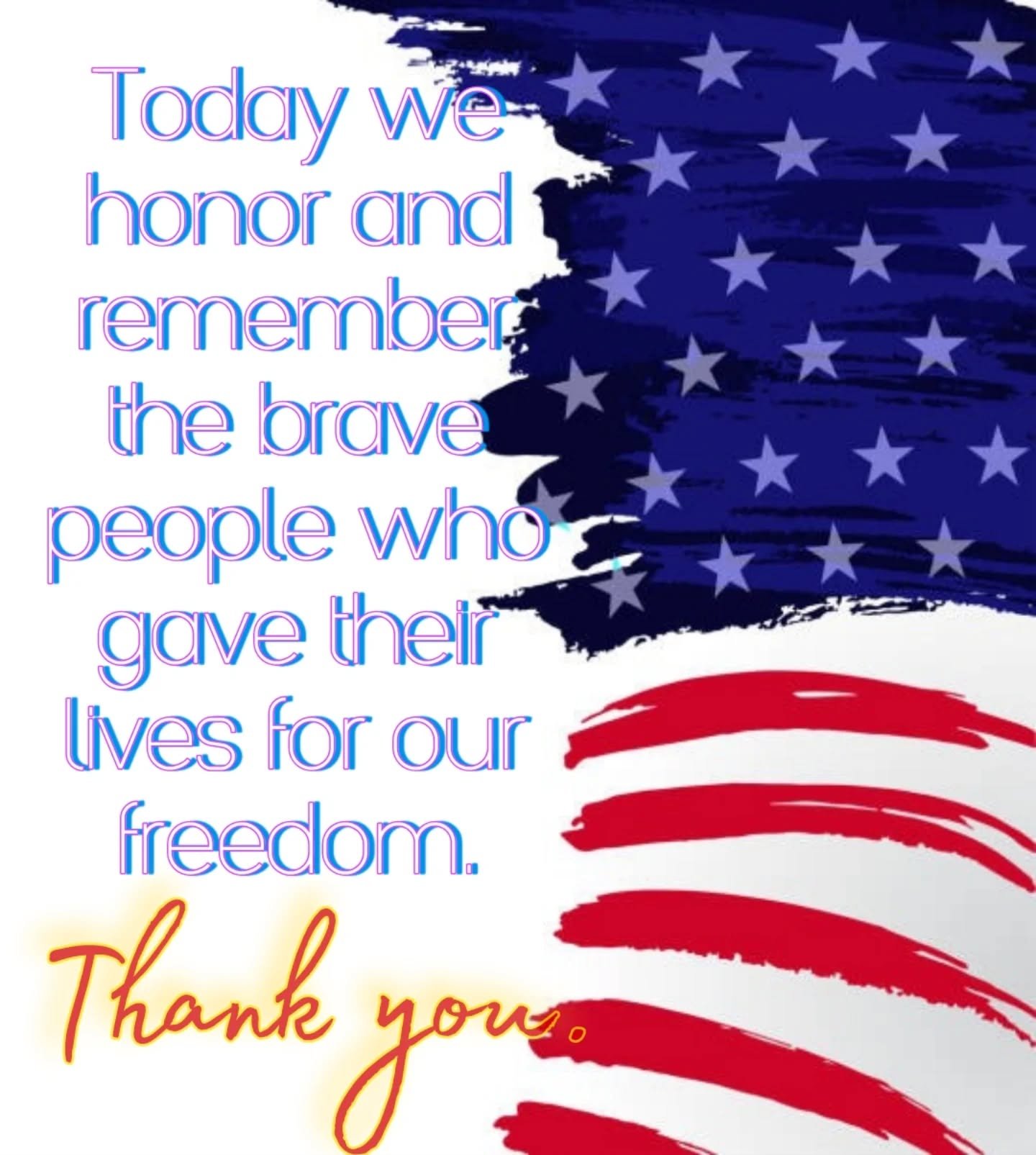 Thank you to all our brave service members, and remember the ones who are no longer with us today ❤️🤍💙