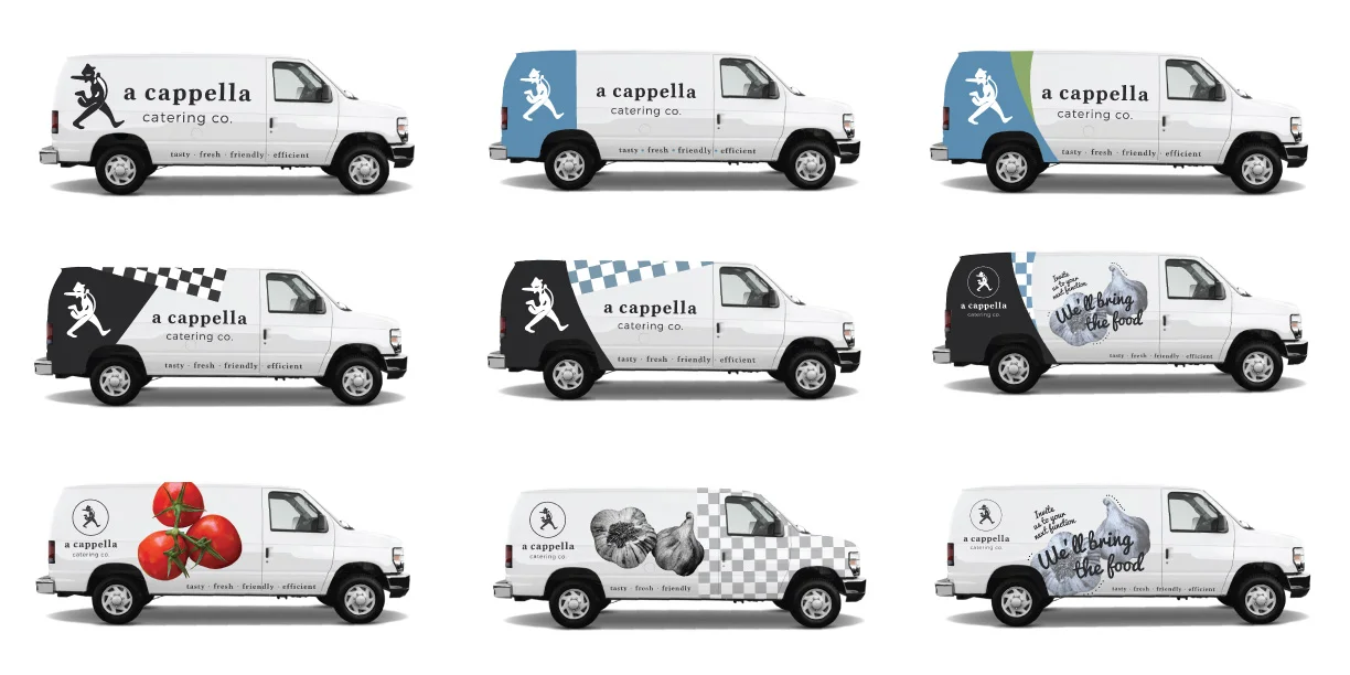 Alternate concepts presented to the client.