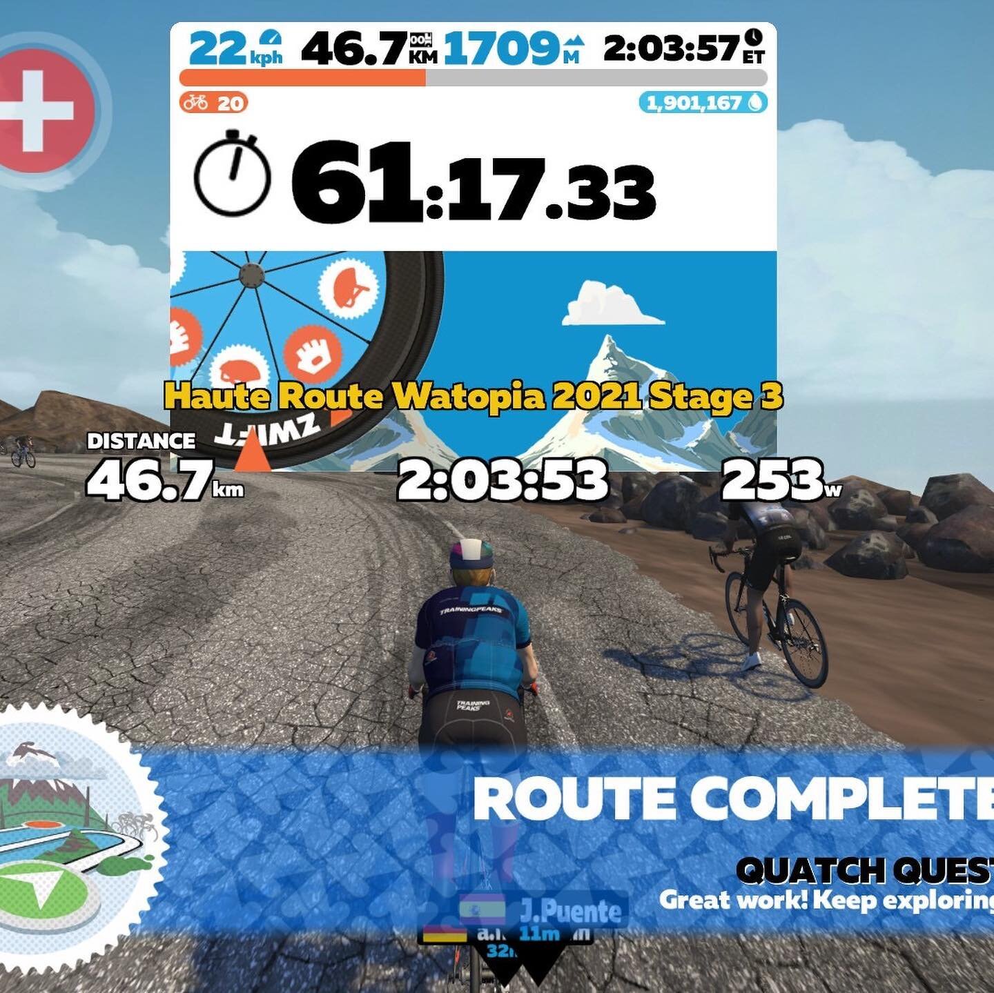 Now to sit back and let my clients take over #coachinglife #openuniversity #zwift #traingpeaks #resultsstarthere #supportingperformance 🏔🐐✅🍻