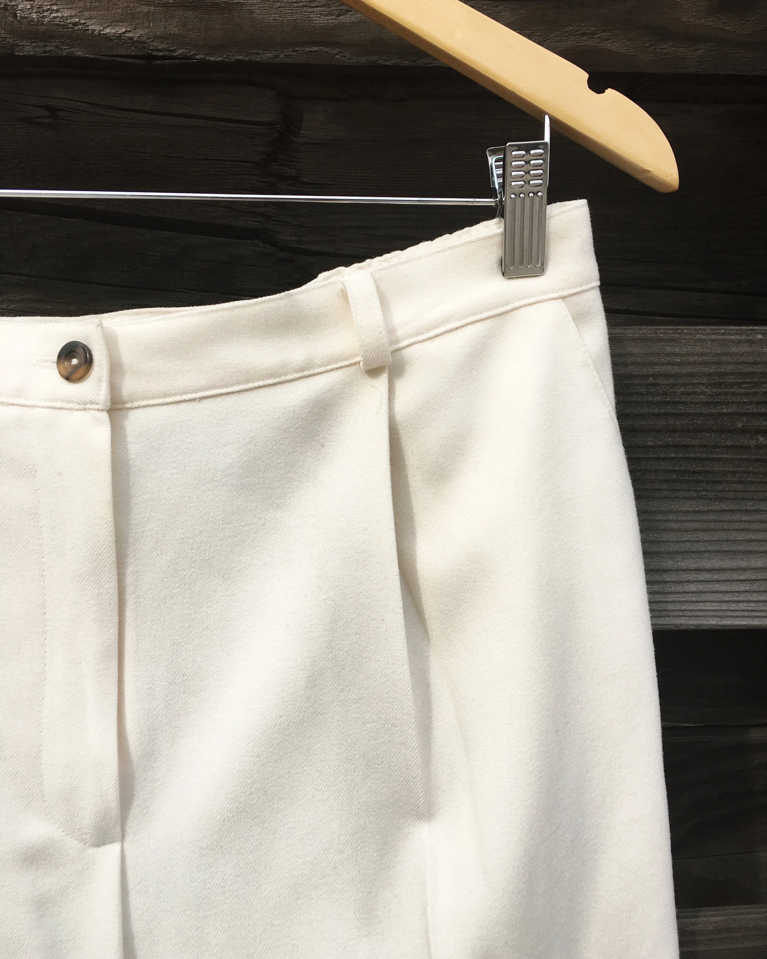 cream high waisted trousers