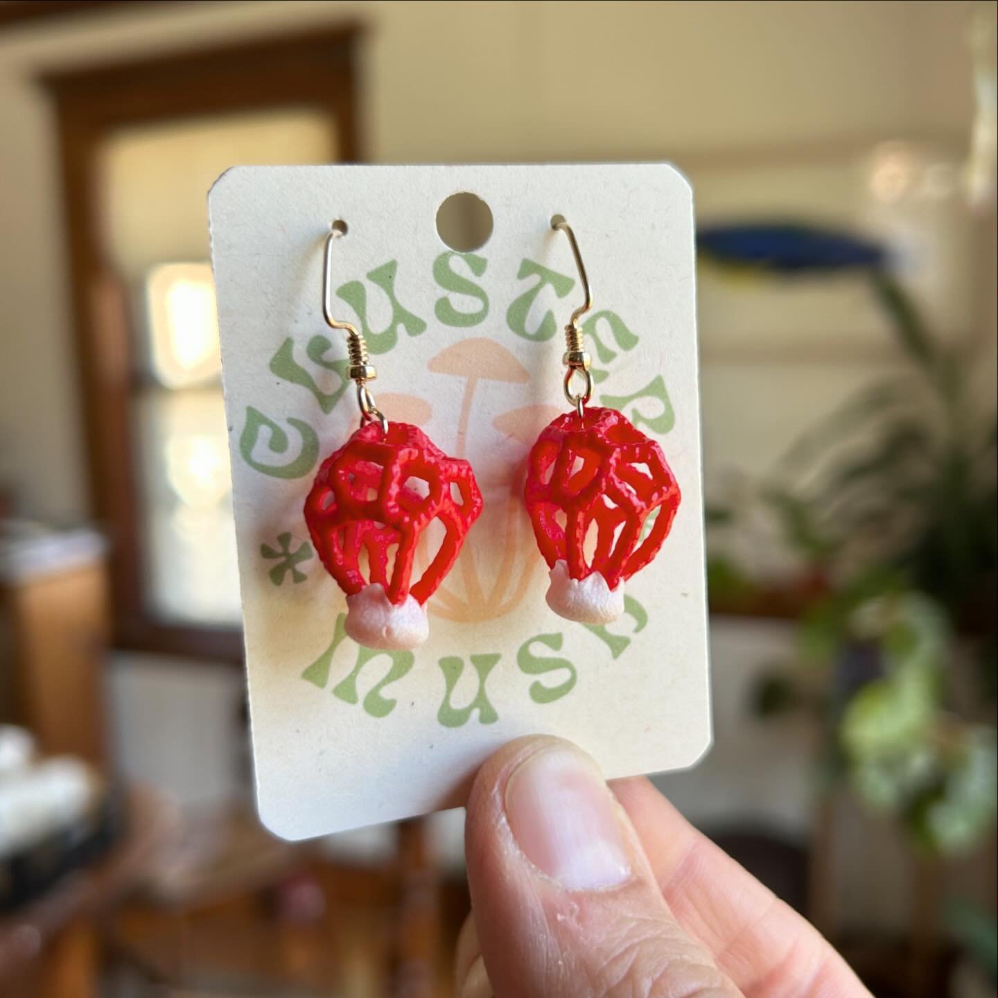 Wow! Right!?
.
Our first set of earrings from @clustermush went pretty fast so we refilled and got few new varieties!
.
The cage stink horns are just too cool! And of course let&rsquo;s be seasonal with the morels:)
.
@pizzaprojectboston got a rad ne