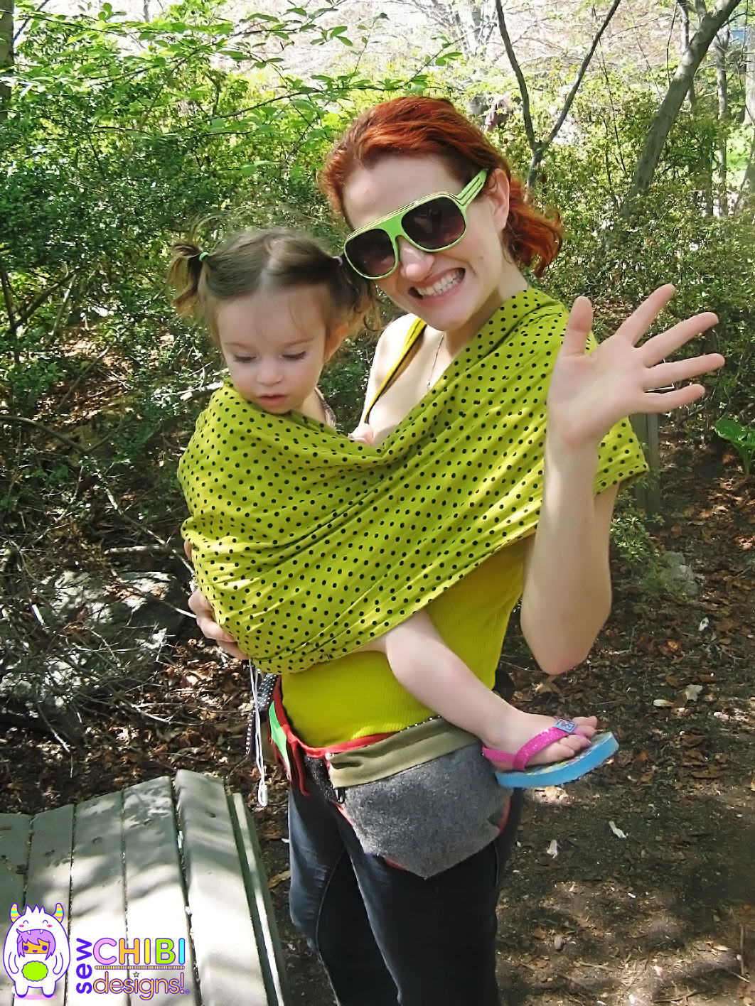 wearing Azy at one of our many zoo trips!