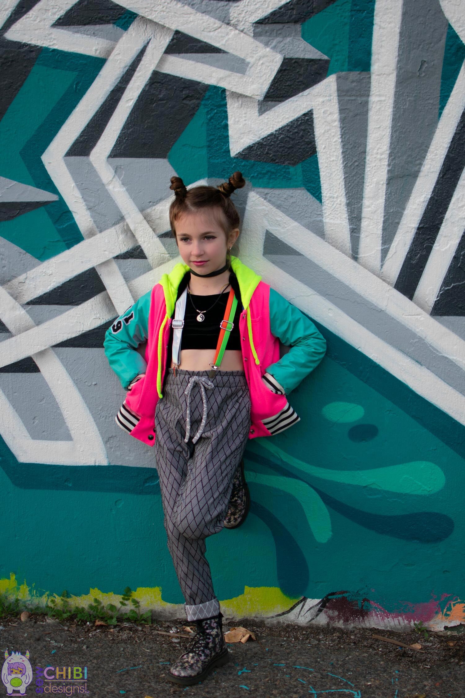  Senpai Bomber Jacket PDF Pattern by Sew Chibi Designs. Boys, Girls, Non-Binary Fashion for kids and teens ages 12M-16Y 