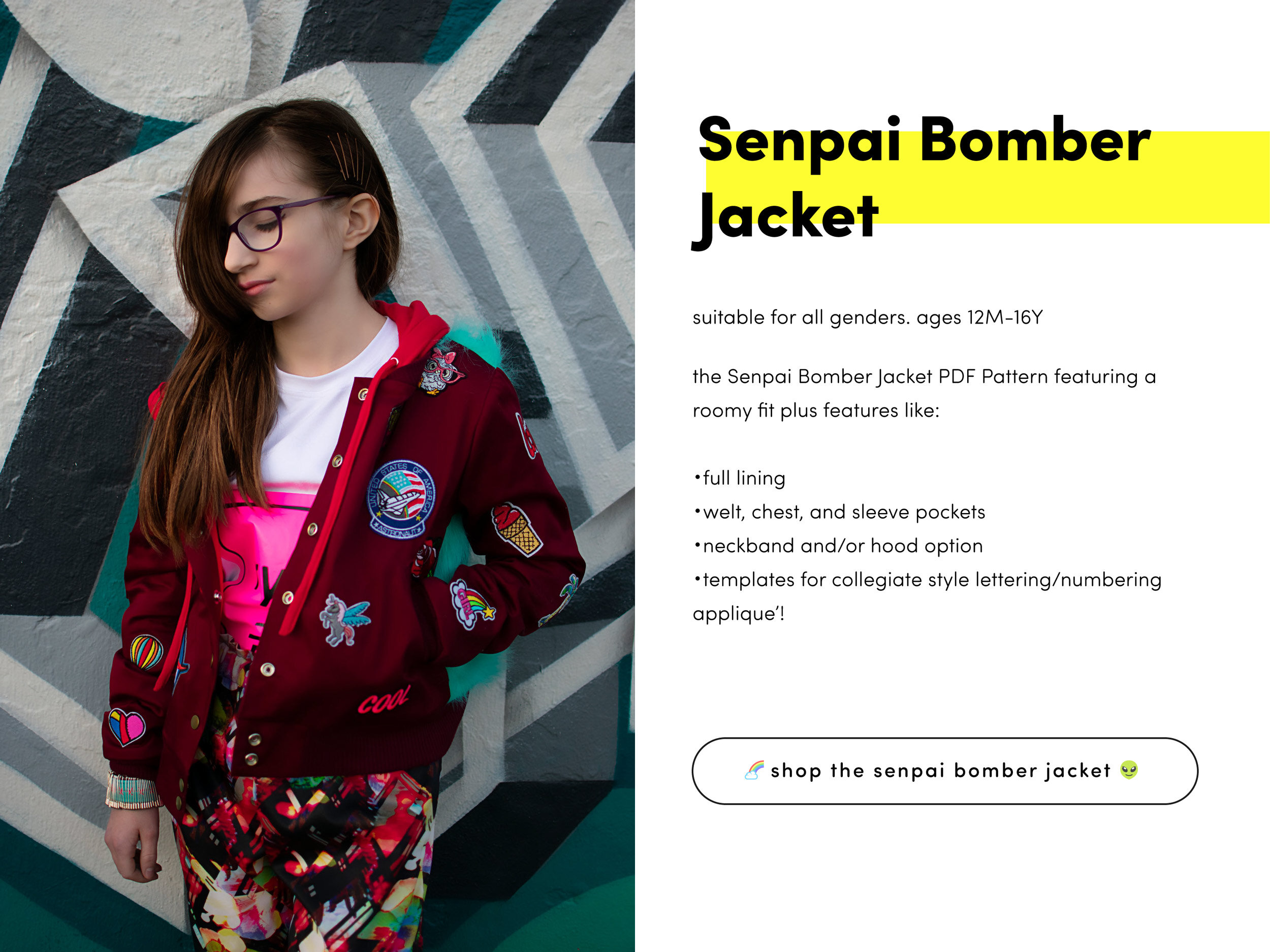 Pattern Release! the Senpai Bomber Jacket!