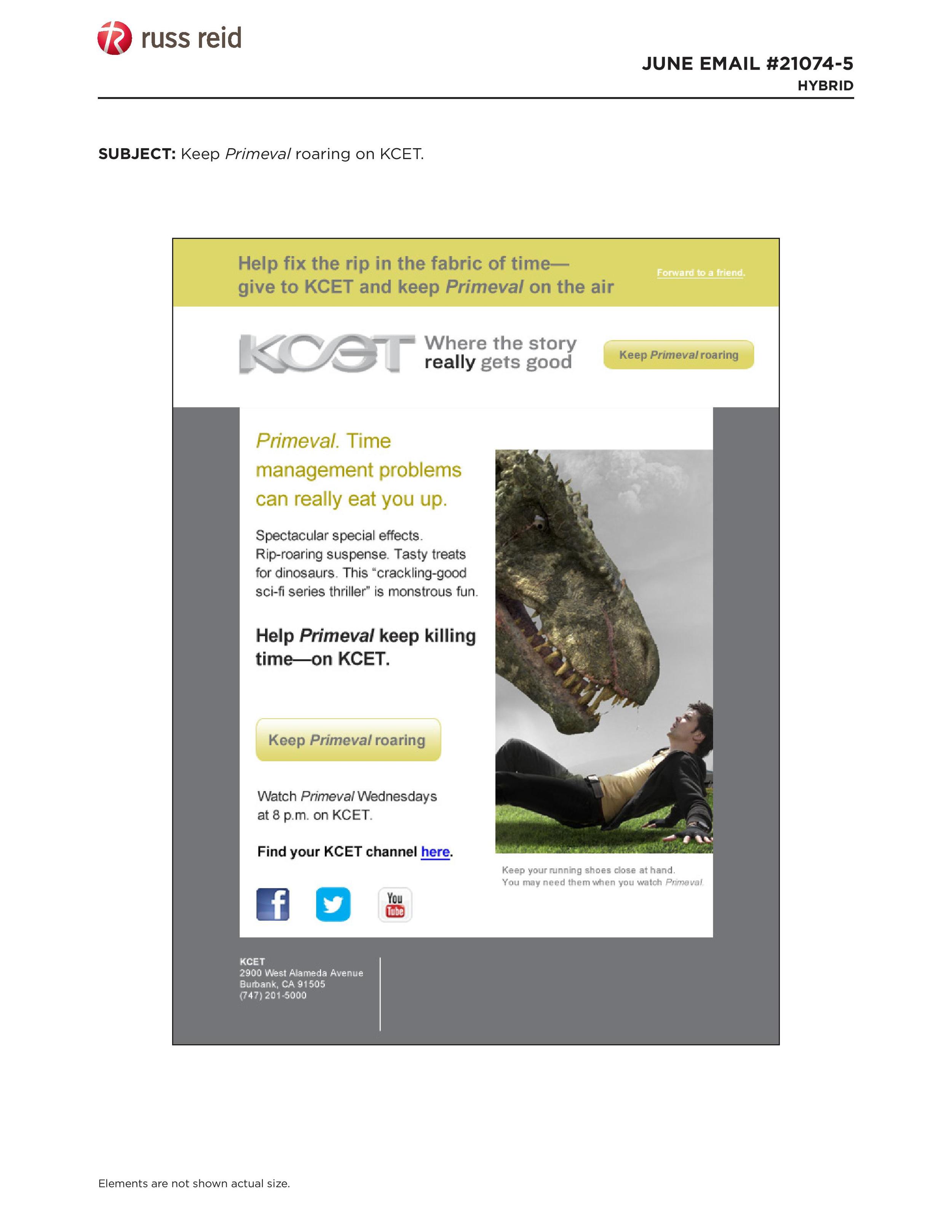 KCET Fundraising Email