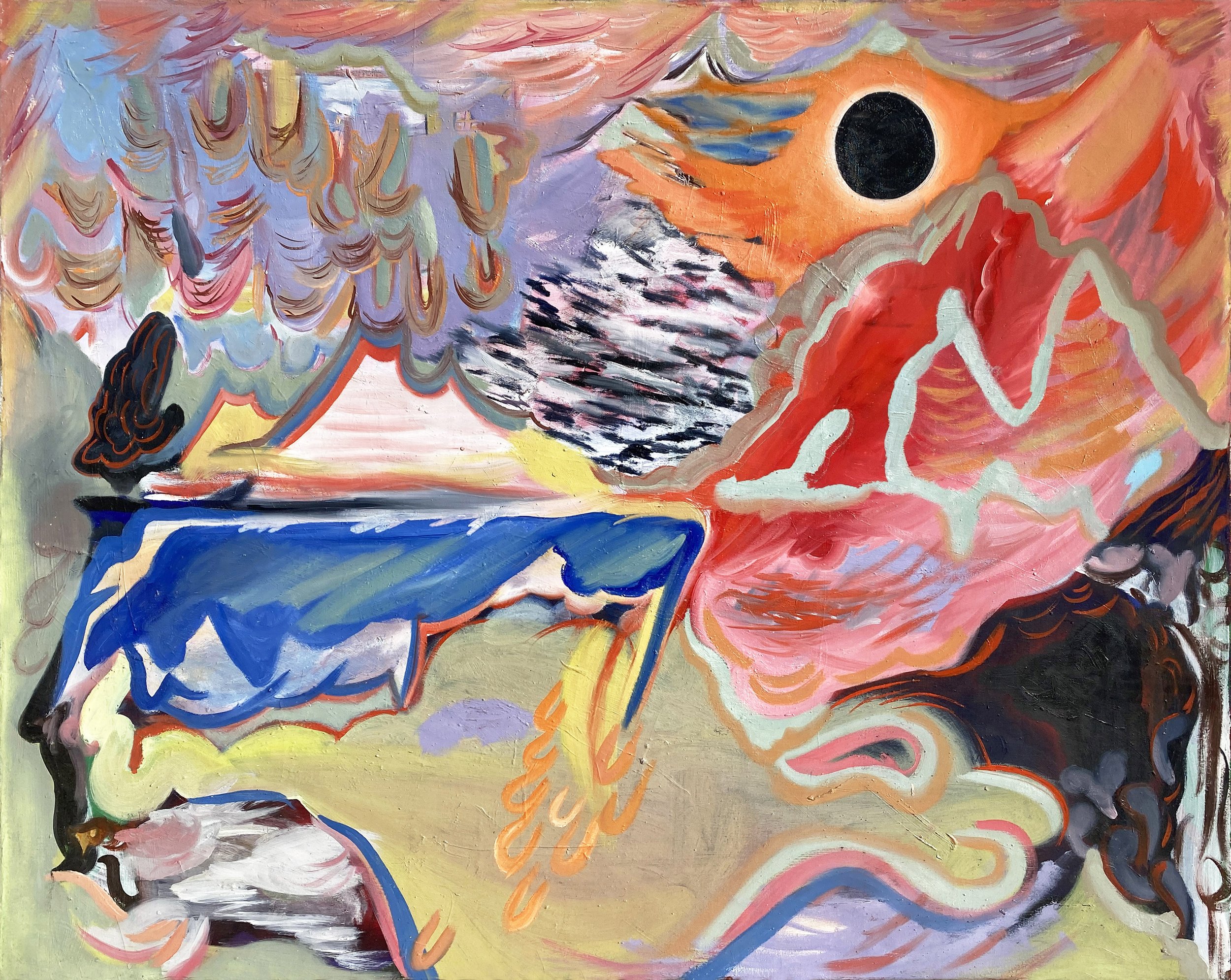  The Eclipse ,  2019, oil on canvas, 48 x 62 inches 