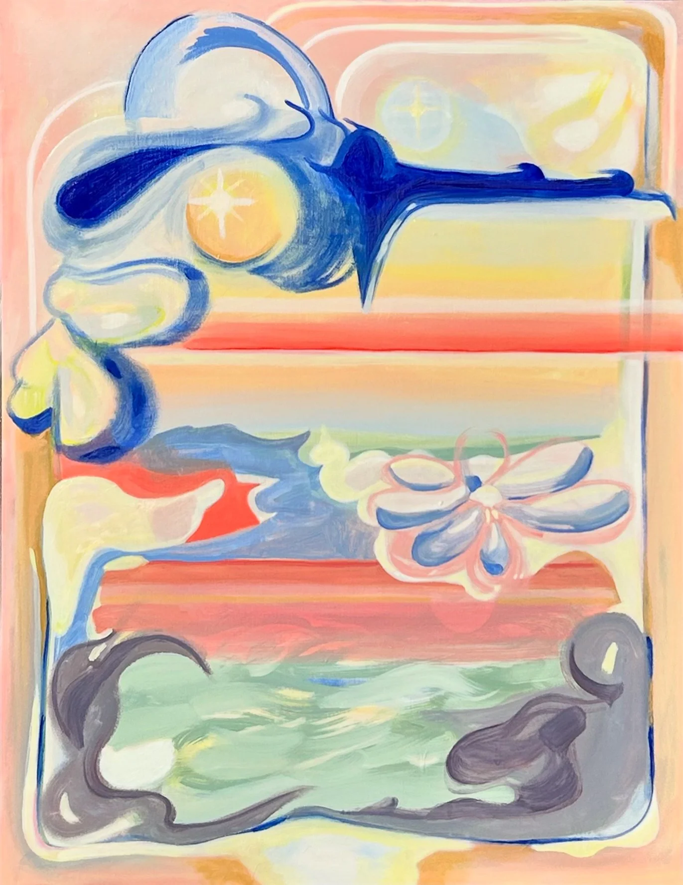 The Ecstasy of Communication, 2025, oil on canvas, 40 x 30 inches