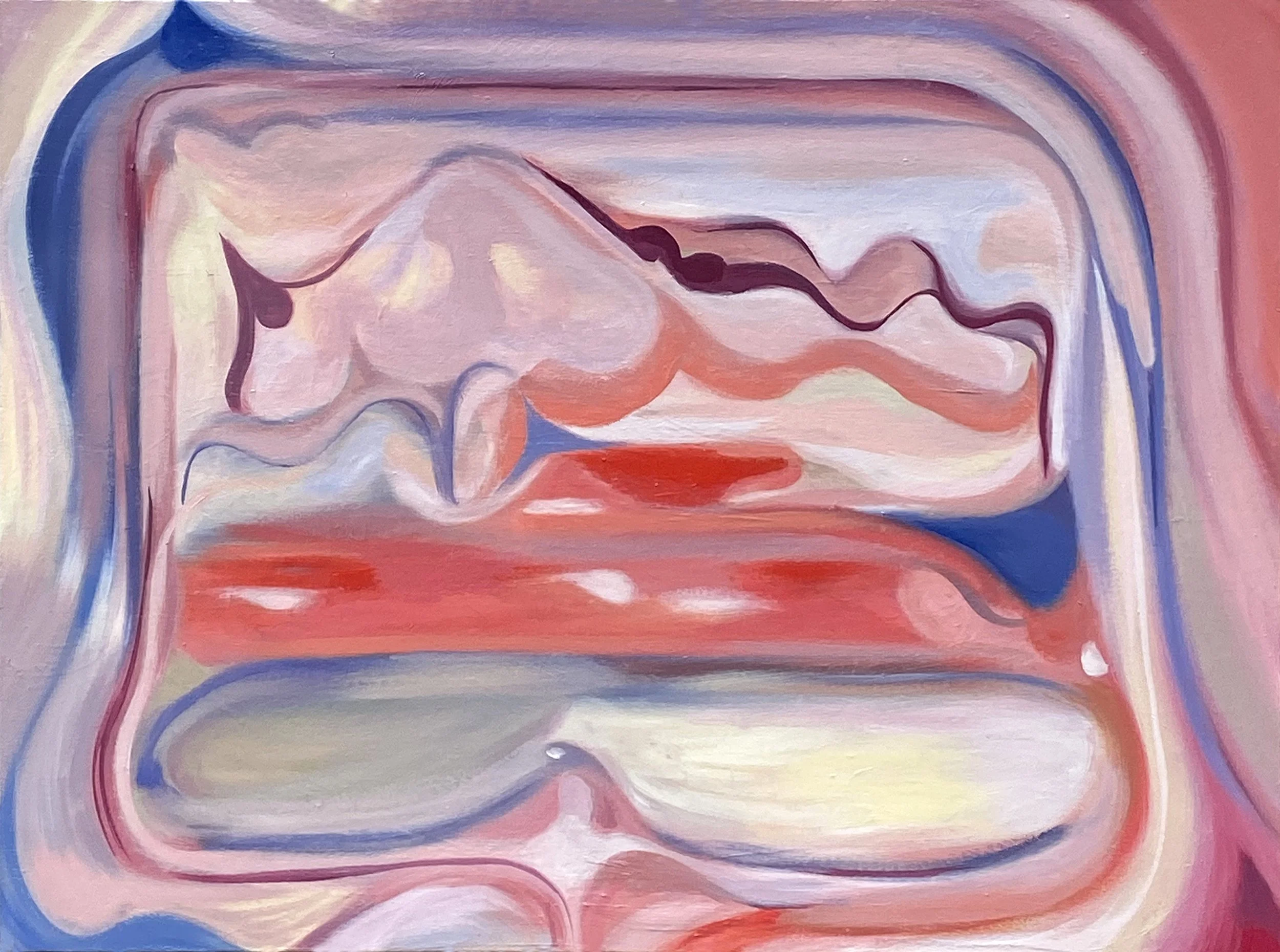  It Takes a Small Elephant to Weigh a Pound, 2023, oil on canvas, 36 x 48 inches 