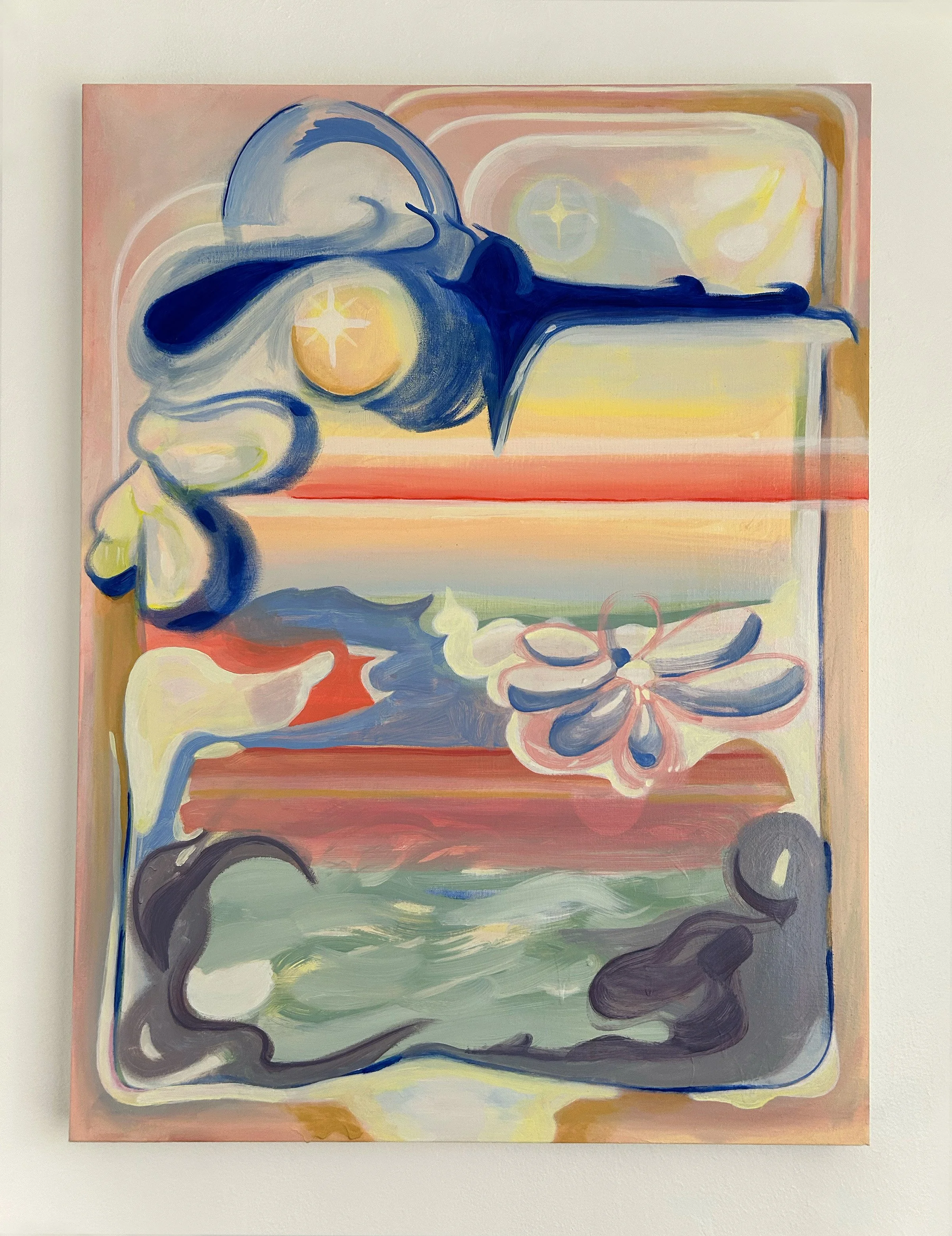  The Ecstasy of Communication, 2025, oil on canvas, 40 x 30 inches 