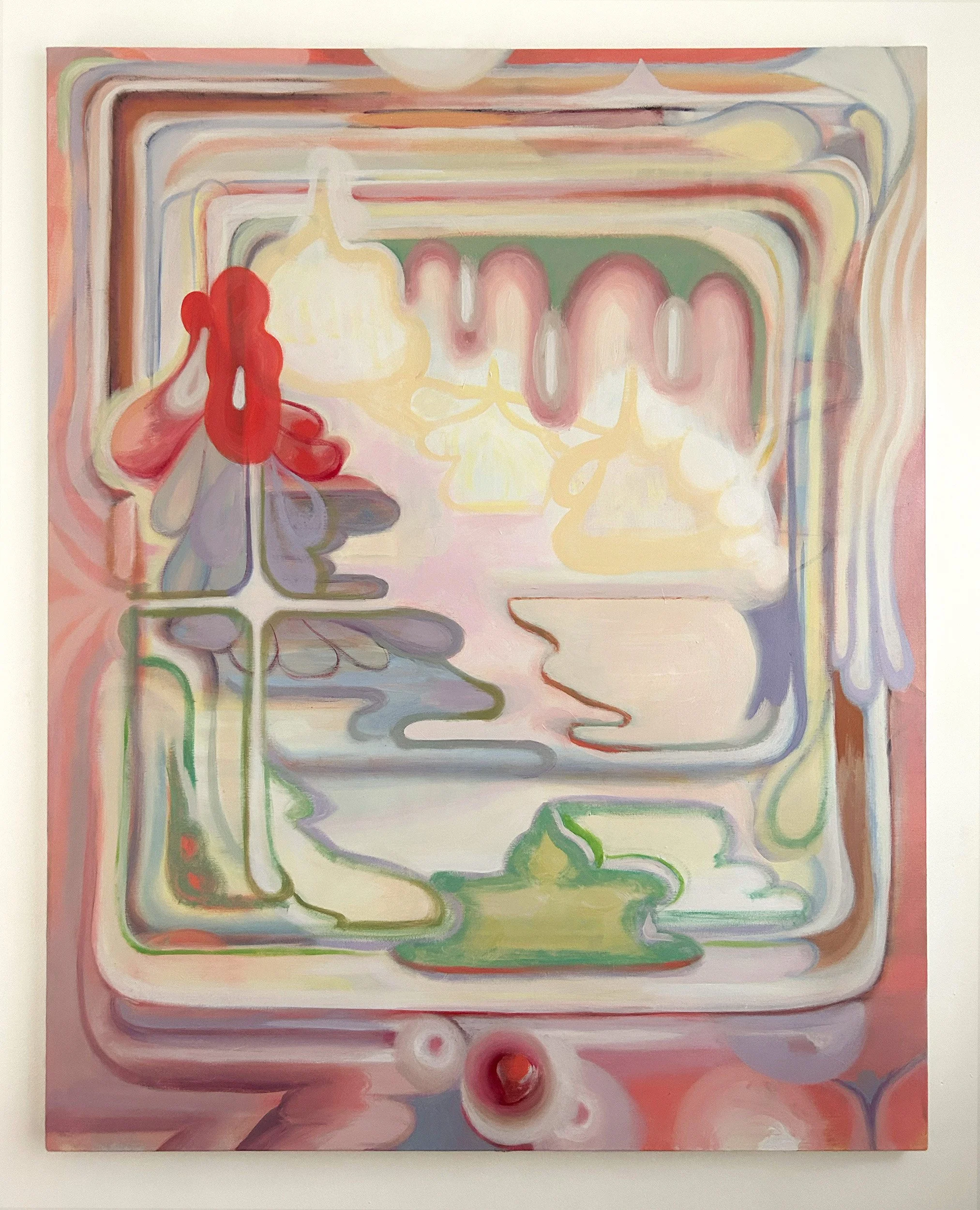  The Discovery of Fire, 2025, oil on canvas, 60 × 48 inches 