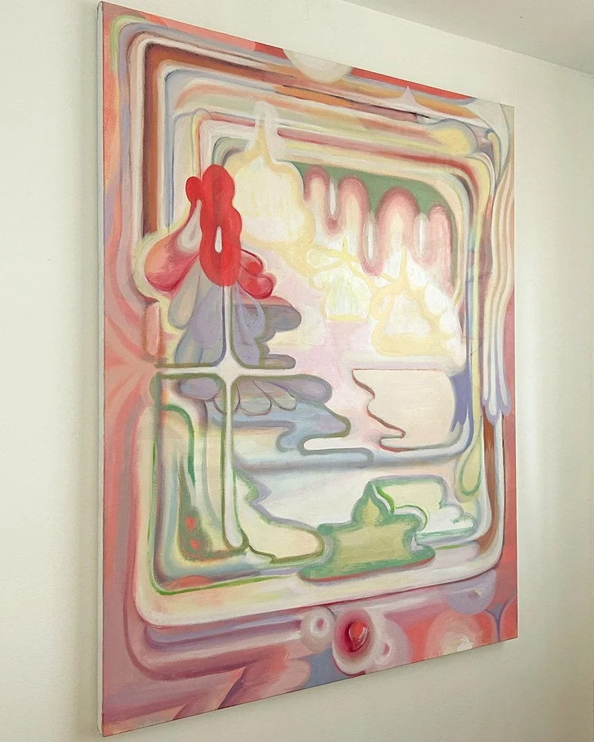  The Discovery of Fire, 2025, oil on canvas, 60 x 48 inches 