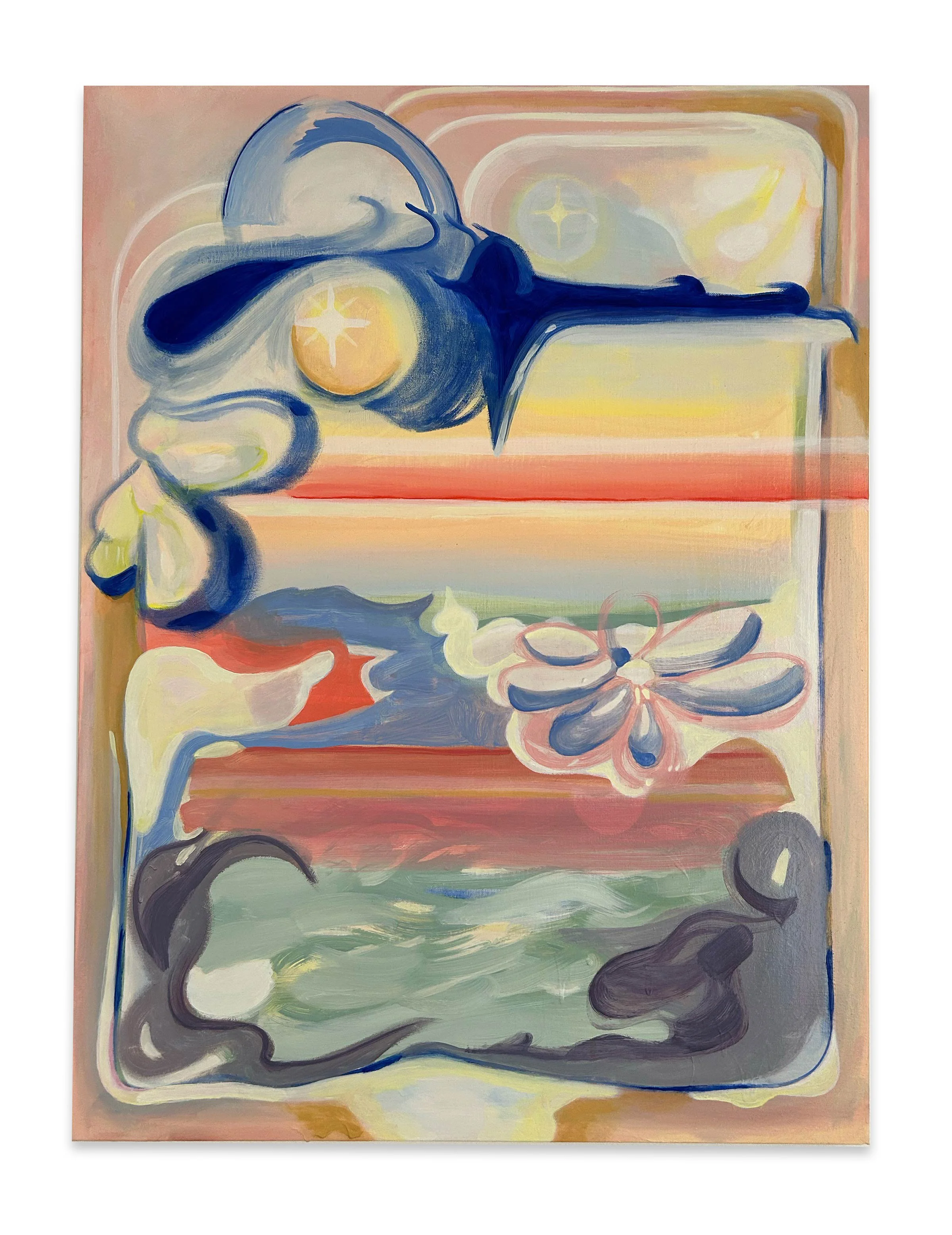  The Ecstasy of Communication, 2025, oil on canvas, 40 x 30 inches 