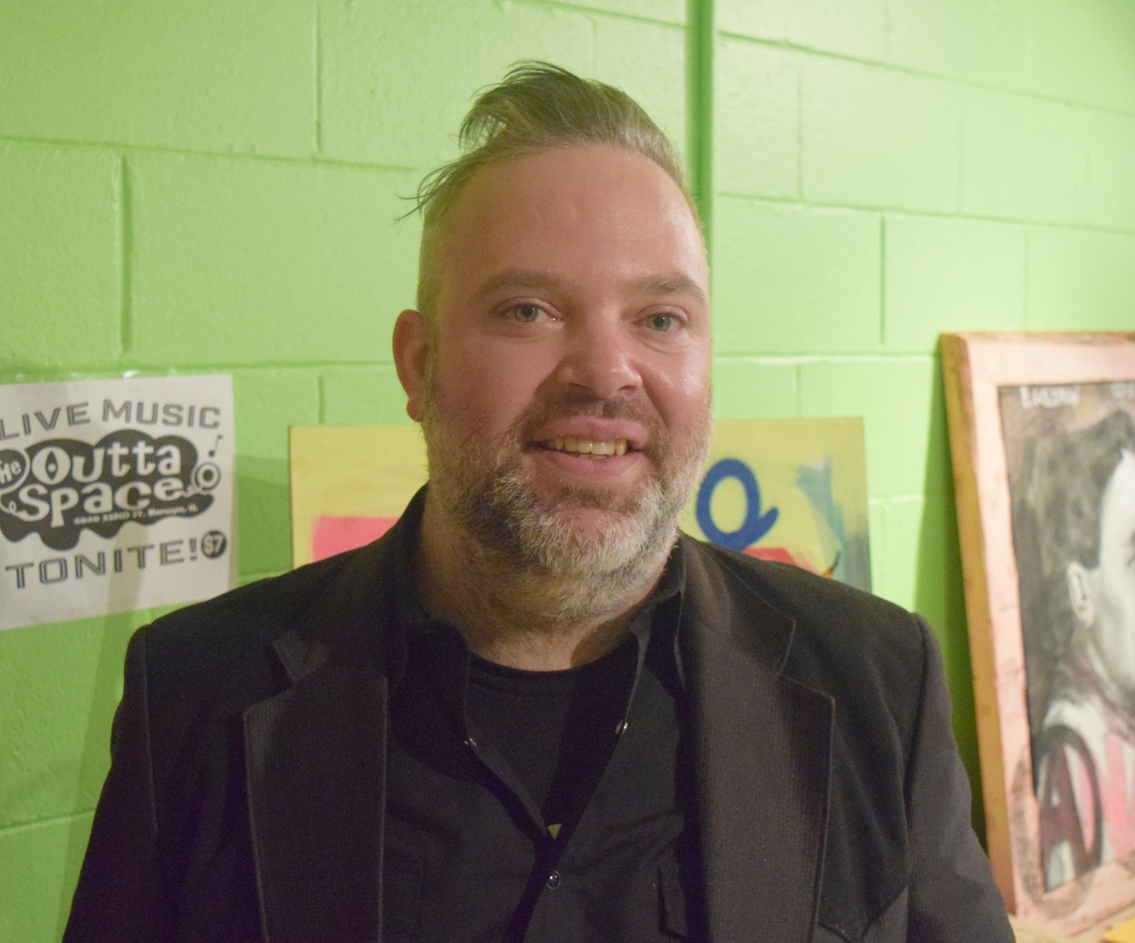 Aaron Mitchell Owner, The Outta Space “The Outta Space started as a concept of a collaborative effort of doing pop-up shows, which was film, art, music, and sometimes elements of other performance. That collaborative multi-disciplinary concept is a major part of our vision. The main part of what we do here is it’s a collaborative space. Mondays through Wednesdays we have classes and workshops set up, Thursdays through Saturday we have live entertainment. It’s kind of a strange setup in a way because it’s not traditional. I’m also going to open on Tuesday nights, and we’re going to have workshops and talks for an hour and then have a creative open gym after that. We have a Wednesday night improv class that’s been solid, and we have drop-in improve on Monday nights. We’ve also had some variety shows where we hit all those elements. Our art shows, we always incorporate multiple genres and disciplines. And we do a lot of live music. The music is eclectic, but it’s curated and highly supported. We’re pulling in music from the local community and the region. We just like to take pride that it’s going to be quality. Our vision is what seems to make everything happen. The vision is really to support or inspire collaboration, which in turn, turns into exhibition, performance, or whatever it turns out to be. There’s been a lot of cross-pollinating, energy, and excitement from these nights where you can see it actually working. The people you meet, the people meeting each other, getting inspired by each other and wanting to work together, even outside of here, that’s awesome. That’s what you hope for.” 