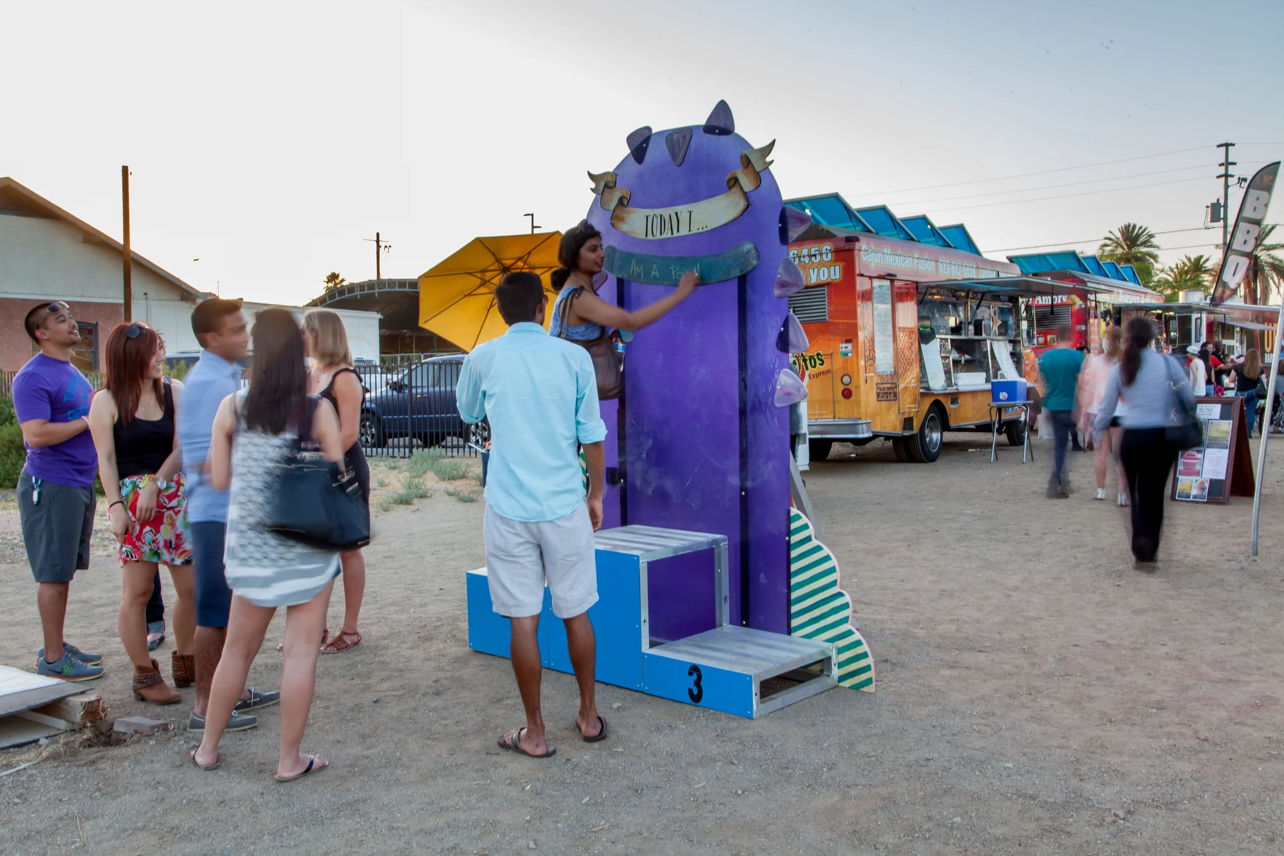   Influx &nbsp;Installation, of an awards stand that honors small achievements. 