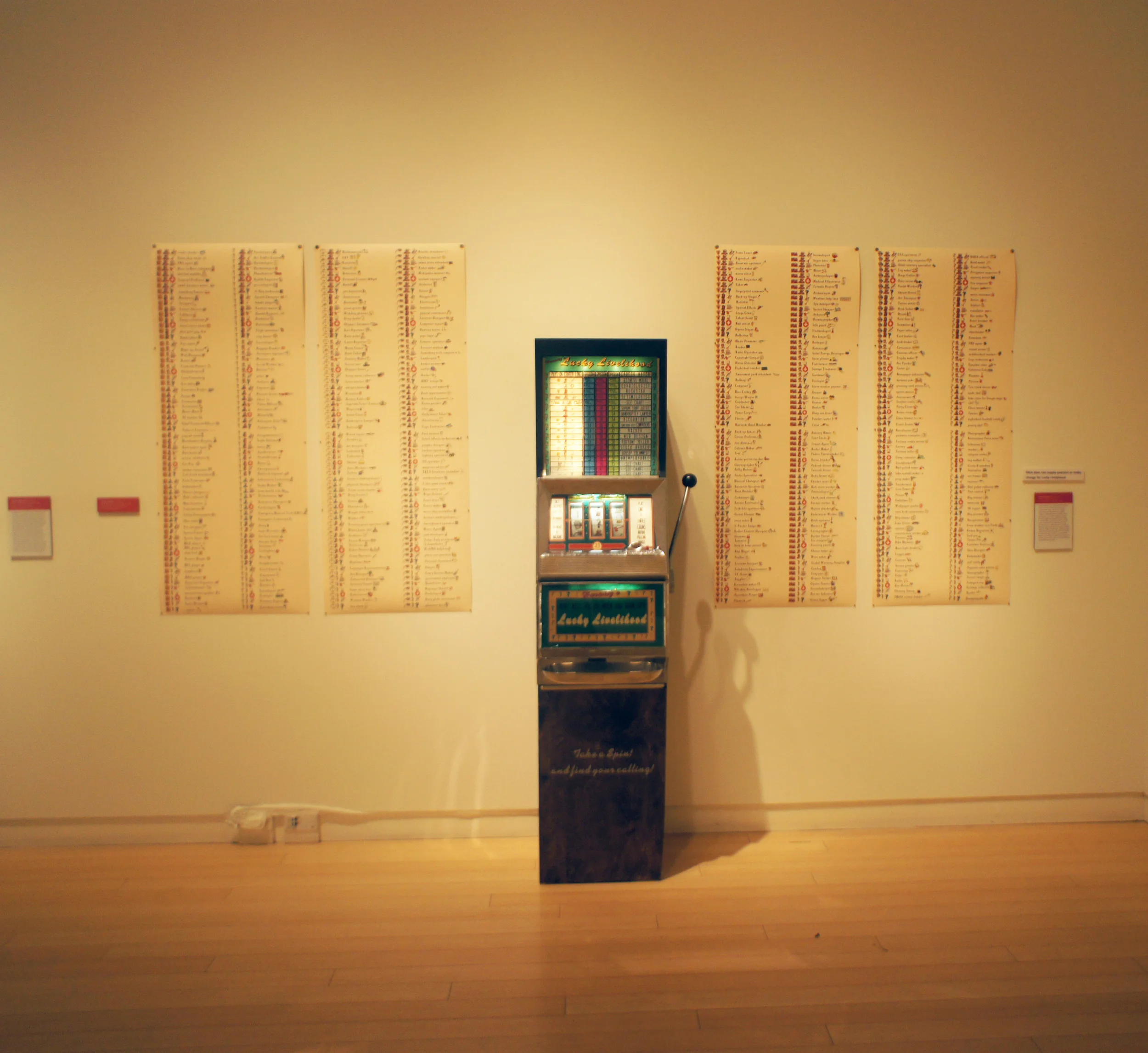  Slot Machine that Predicts your Future Career  Installation at  Mesa Contemporary  