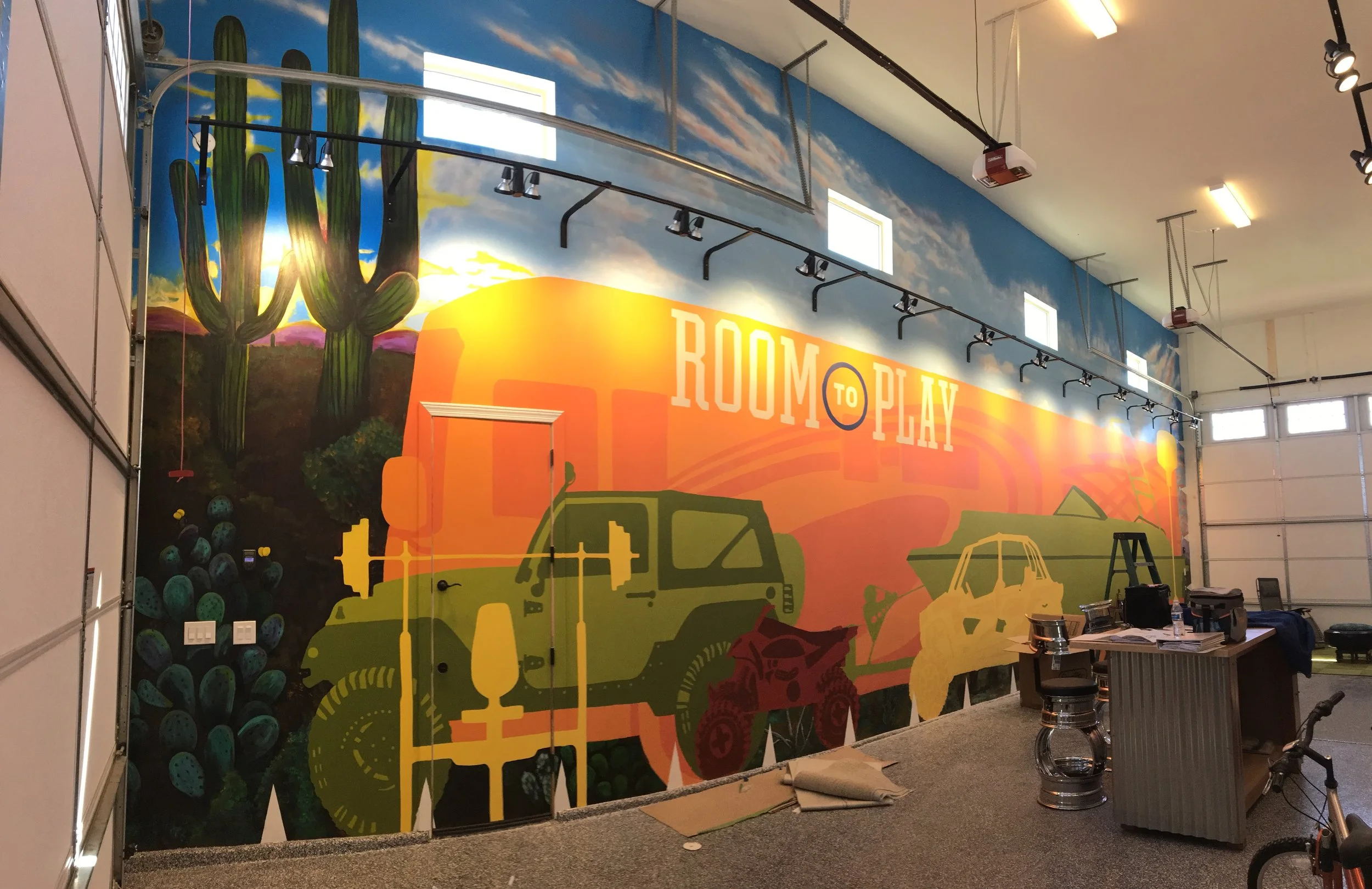  Commercial Mural for Home development RV garage. 18 feet by 48 feet 