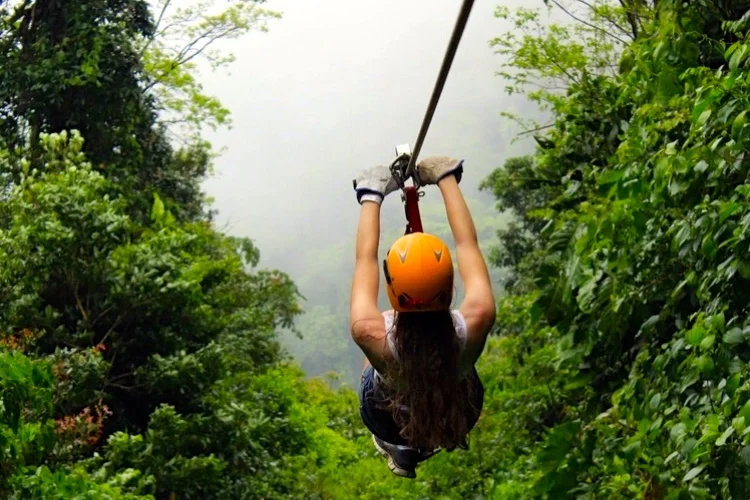 1/Try ziplining
