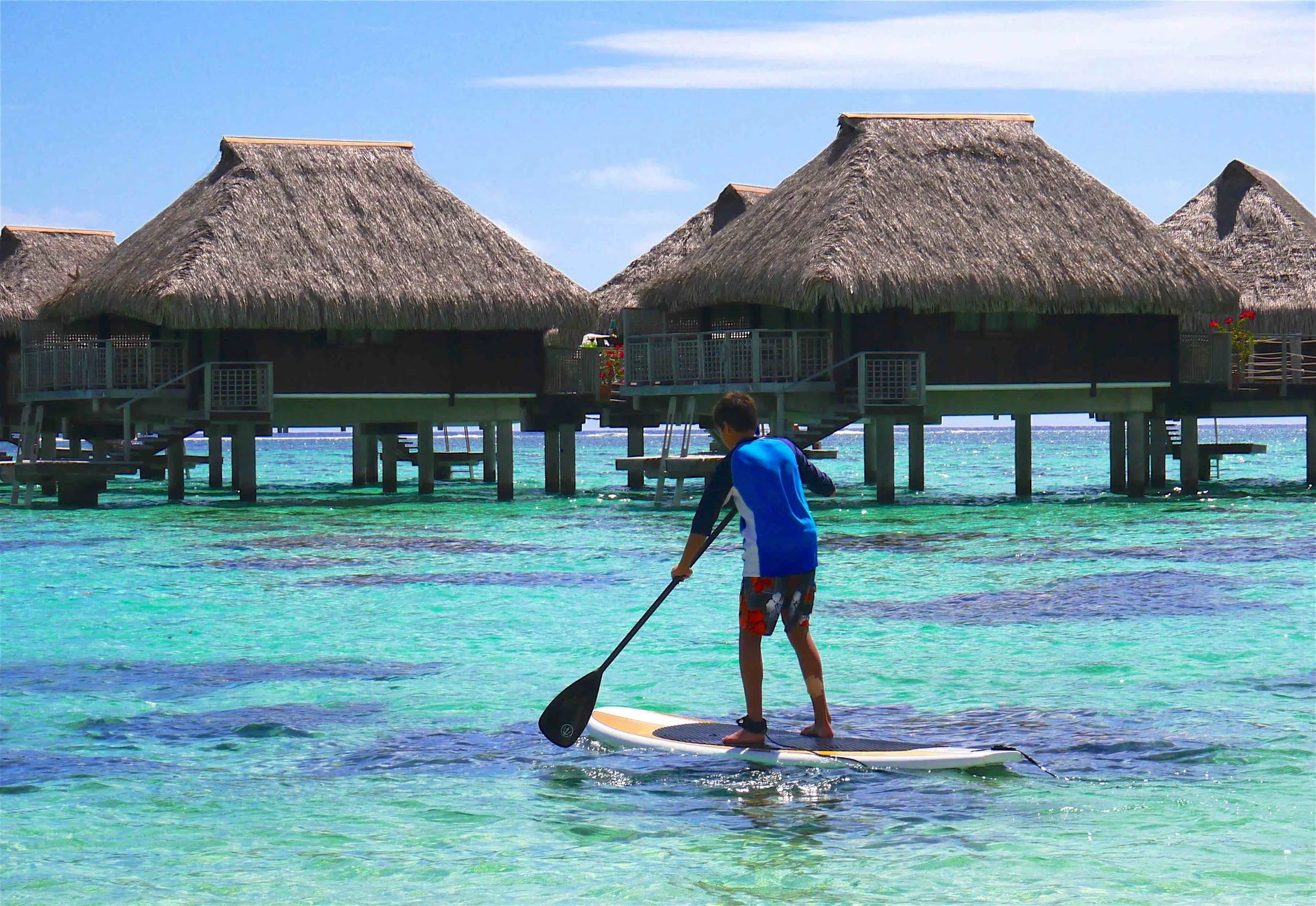 6/Staying in an over-the-water bungalow