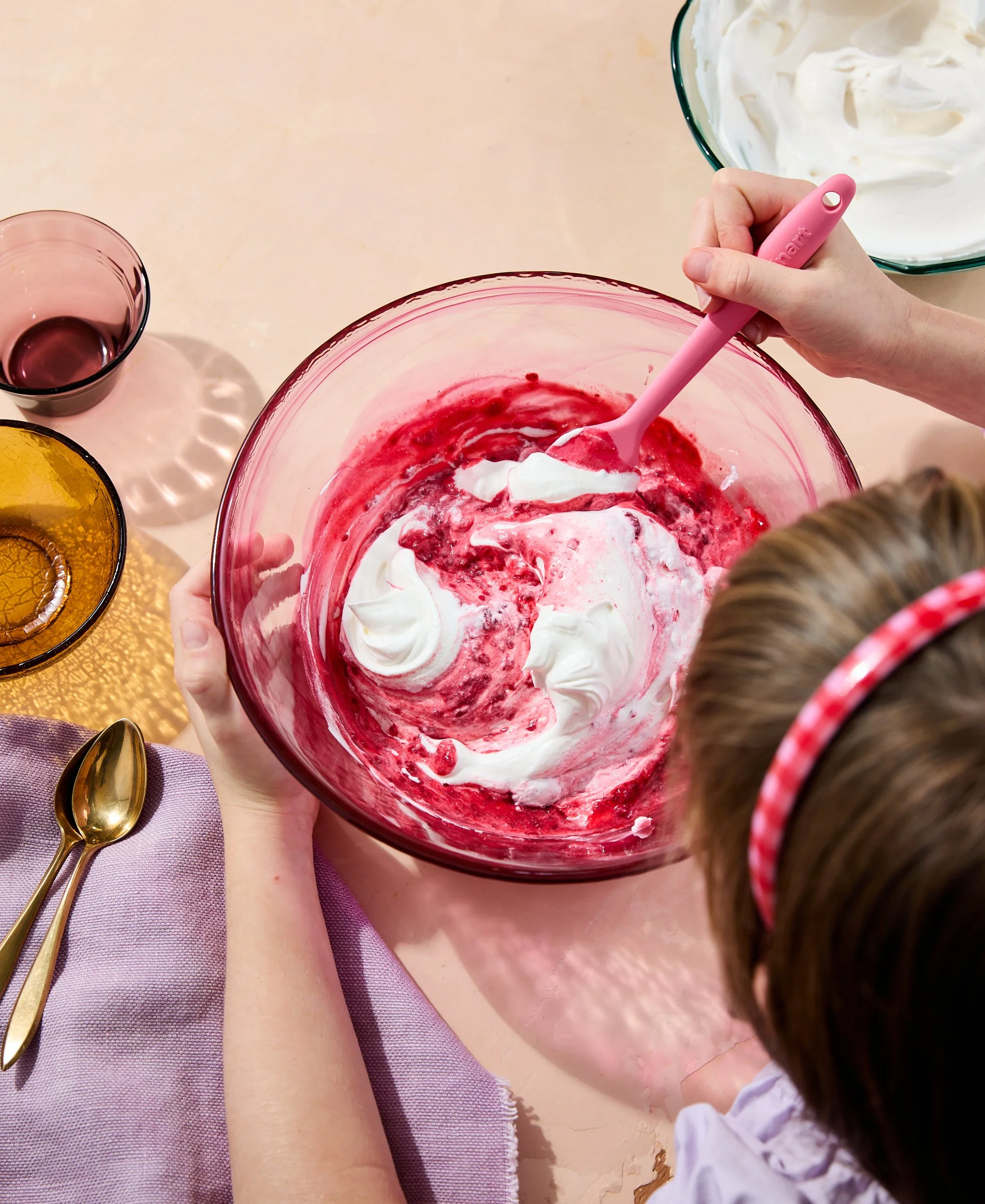 Mixing Cream and Berries / Jennifer Chong - Food Photographer