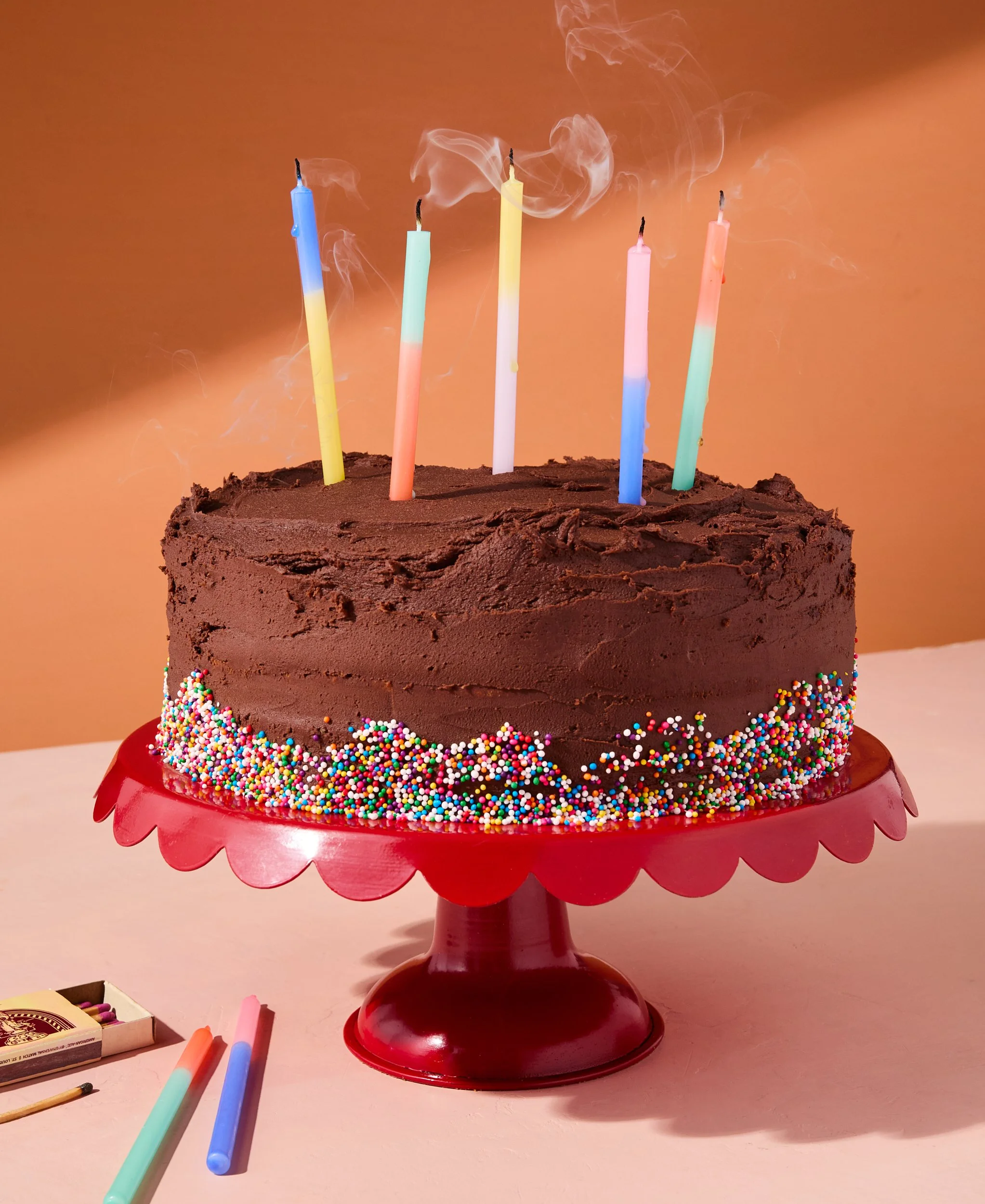 Birthday Cake with Candles blown out / Jennifer Chong - Food Photographer
