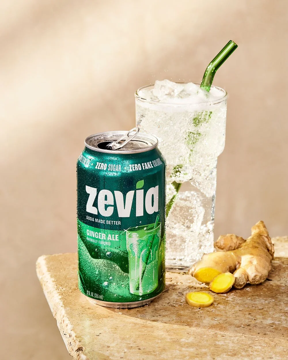 Ginger Ale Soda from Zeiva - Zero Fake Sugars / Jennifer Chong Beverage Photographer