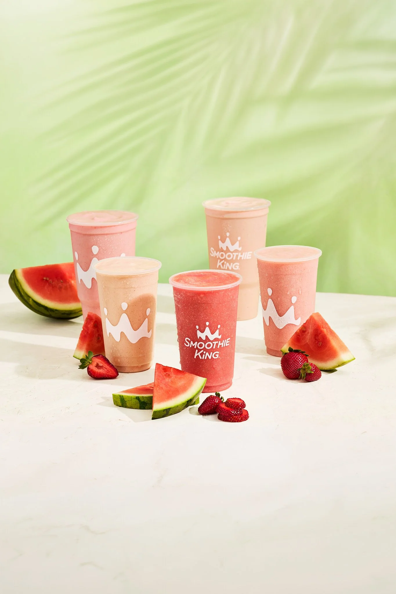Watermelon Smoothie Line  up from Smoothie King / Jennifer Chong - LA Food and Beverage Photographer