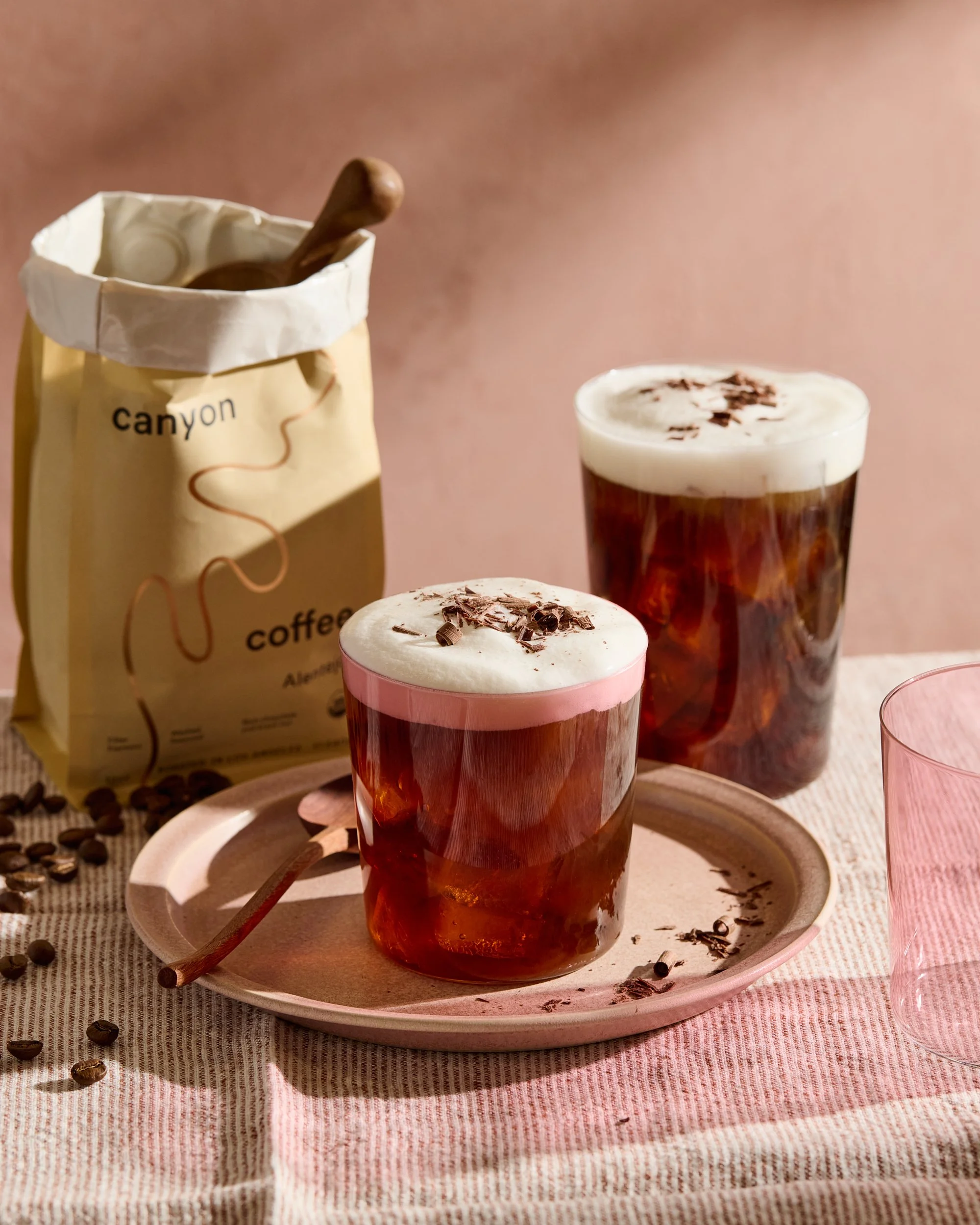 Iced Coffee with Dark Chocolate / Jennifer Chong LA Food and Beverage Photographer 