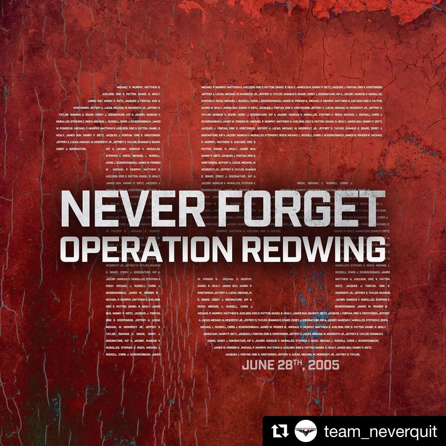 #neverforget #operationredwings #runtohonor
