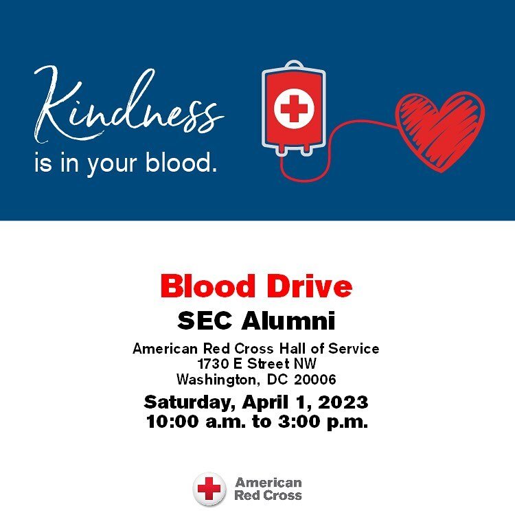There is a national blood shortage, so let&rsquo;s get up and go DC Gators! Join us for the SEC DC Alumni Blood Drive on Saturday April 1st, 10:00 a.m. to 3:00 p.m. See you there!