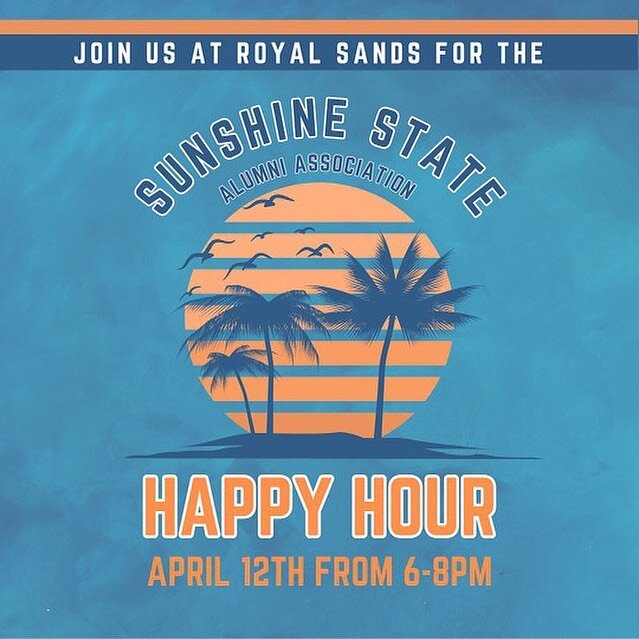 Join other DC area Florida alumni groups for a Sunshine State Mixer at Royal Sands in Navy Yard on Wednesday April 12th from 6-8 PM.

There will be specialty cocktails for each school, with a portion of proceeds from the DC Gators drink benefiting th