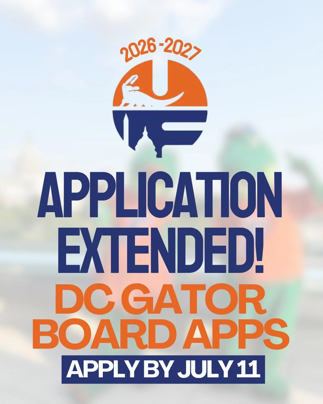 🐊 Ready to make an impact with the DC Gator community?

We&rsquo;re excited to welcome new leaders to the DC Gator Club Board to help shape events, strengthen alumni engagement, and grow our Gator network. All positions are open!

📅 The application