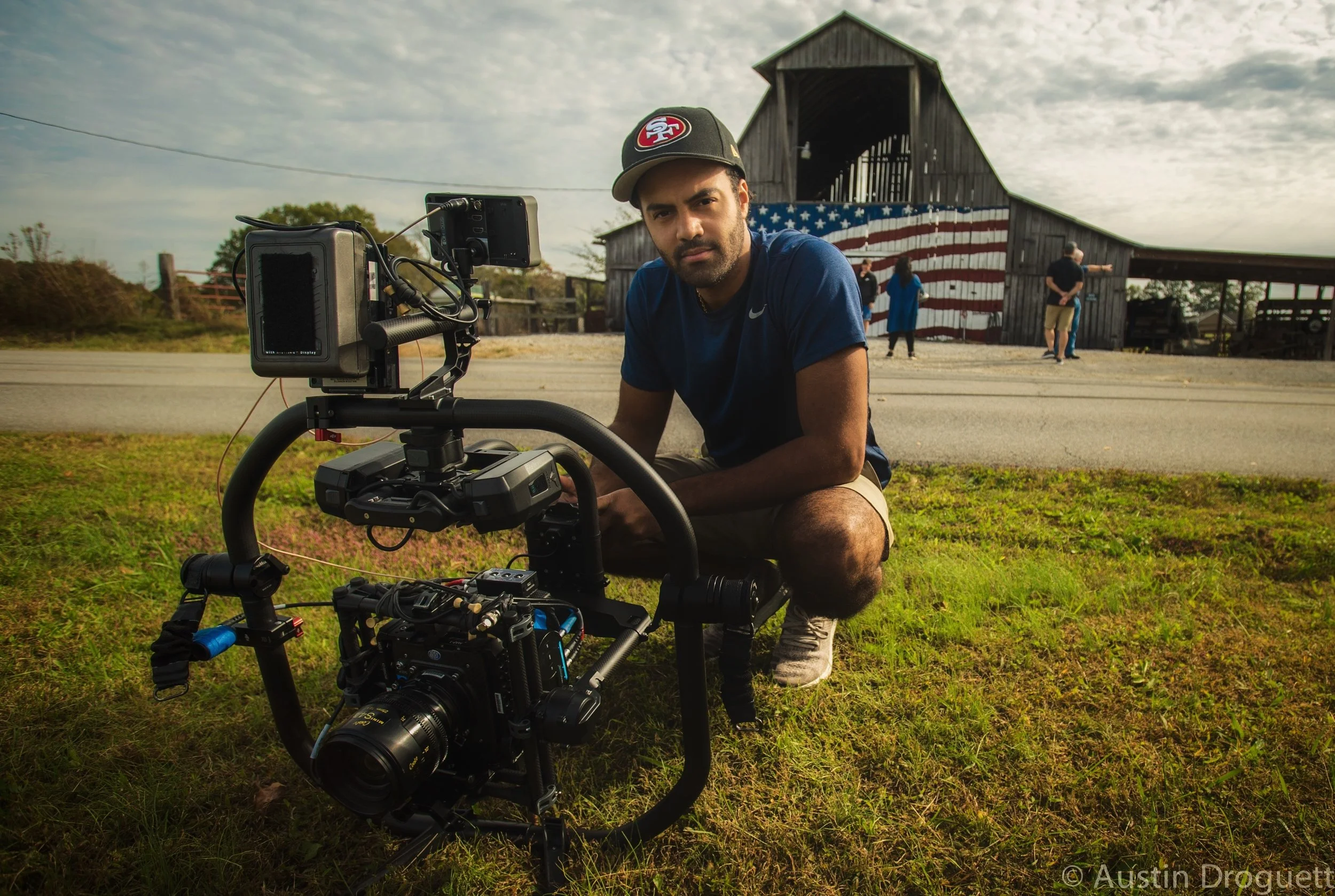 A shot from rural town in Nashville where we were filming a stylized show intro.
